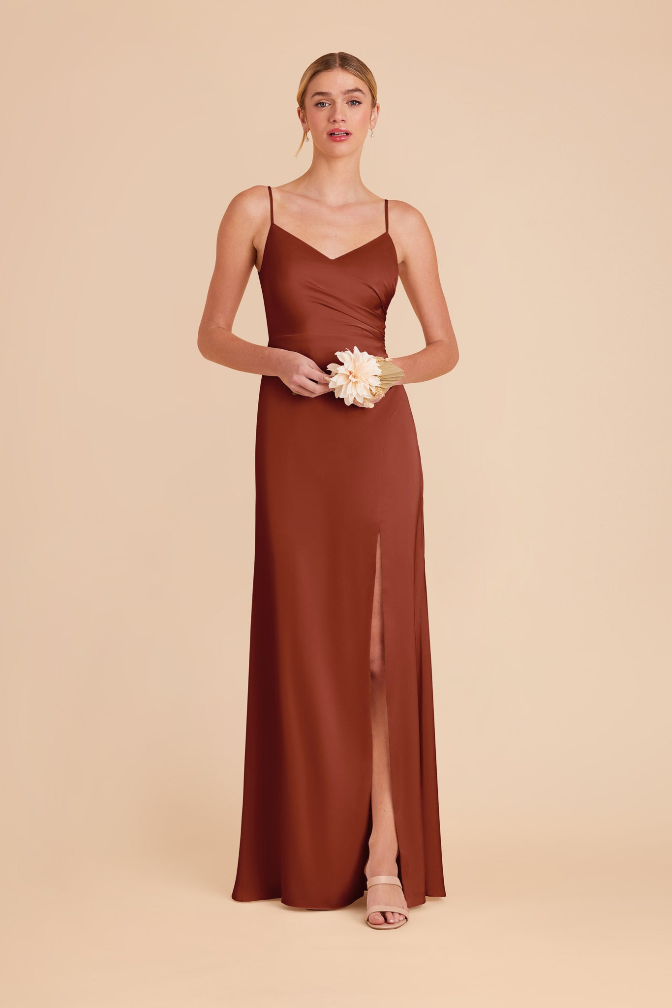 Auburn Catherine Matte Satin Dress by Birdy Grey