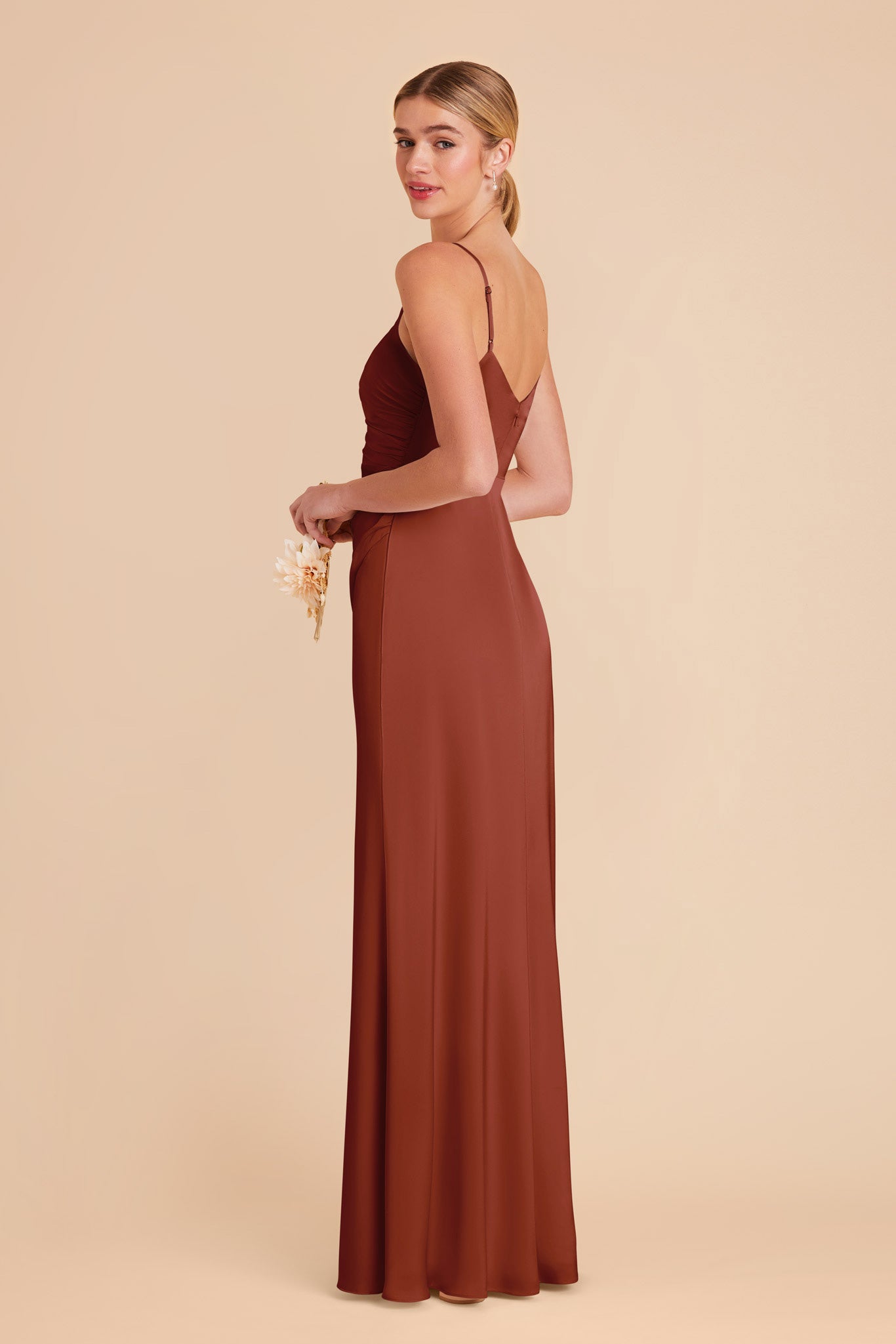 Auburn Catherine Matte Satin Dress by Birdy Grey