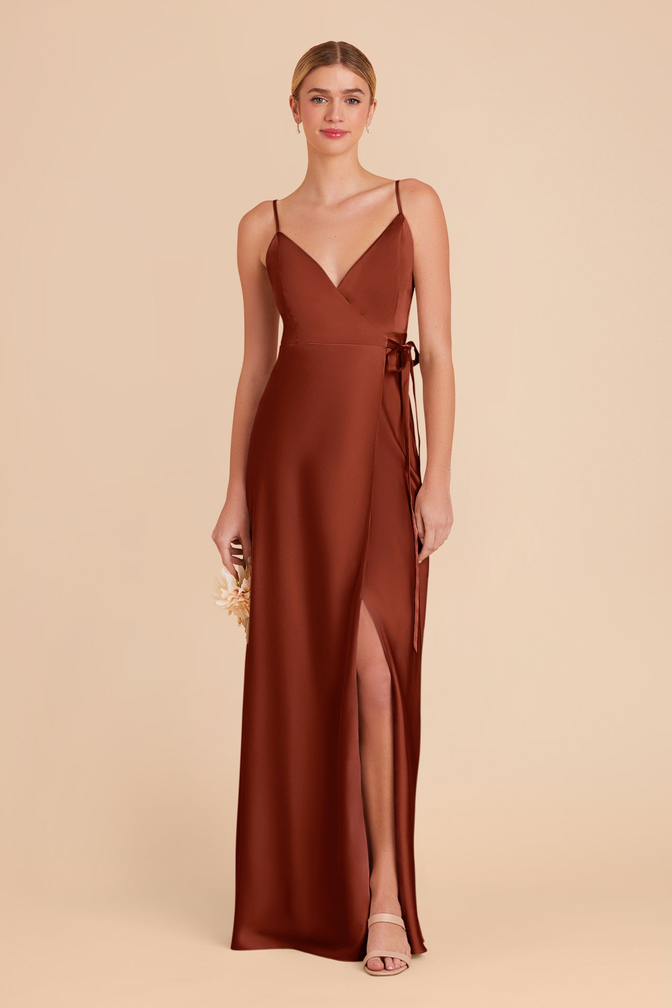 Auburn Cindy Matte Satin Dress by Birdy Grey