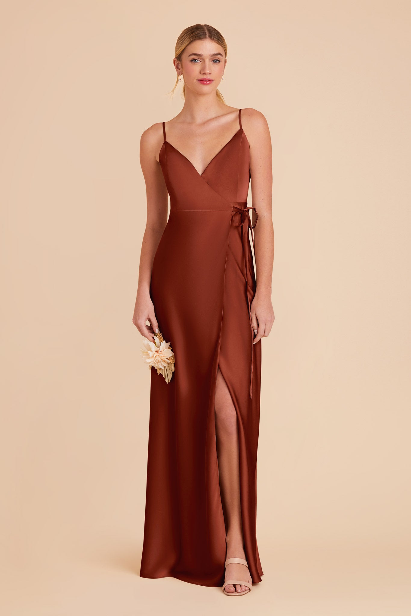 Auburn Cindy Matte Satin Dress by Birdy Grey