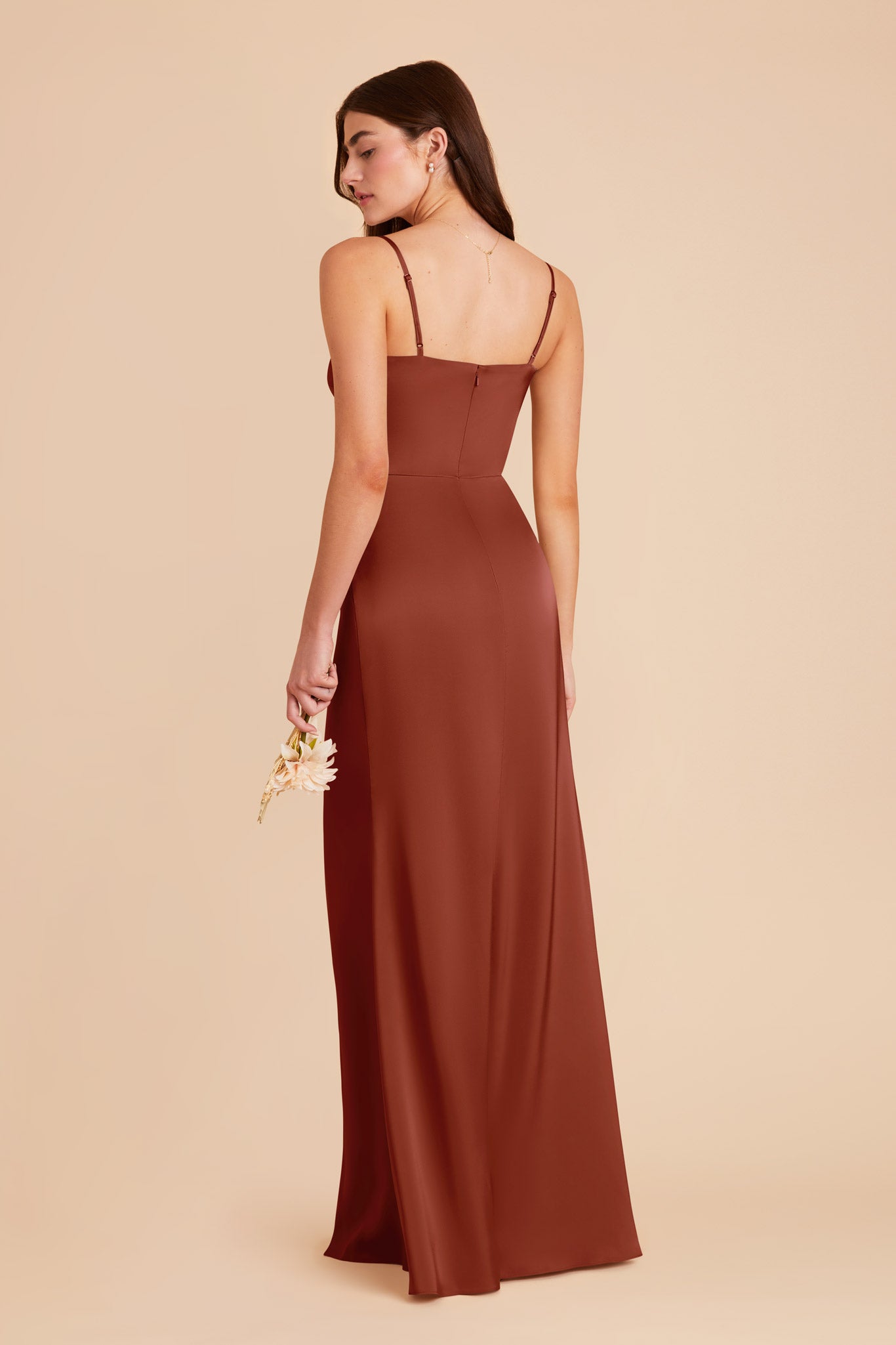 Auburn Jennifer Matte Satin Dress by Birdy Grey