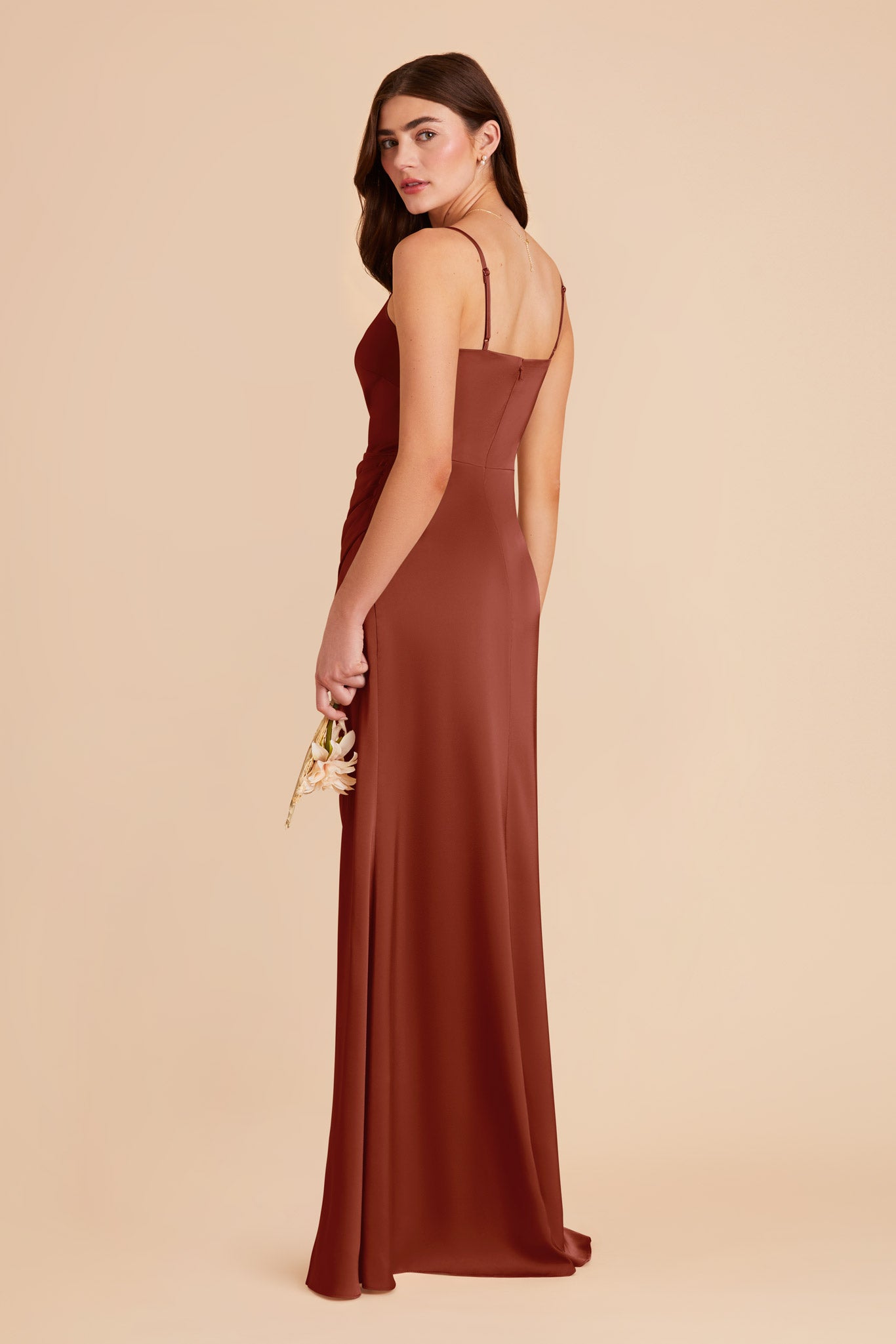 Auburn Jennifer Matte Satin Dress by Birdy Grey