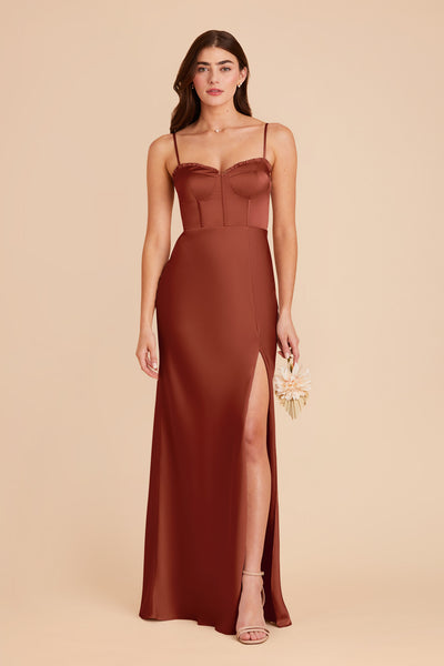 Auburn Jessica Matte Satin Dress by Birdy Grey