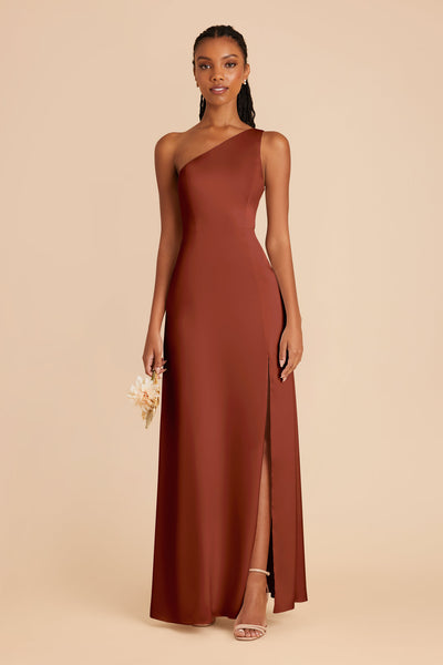 Auburn Kira Matte Satin Dress by Birdy Grey