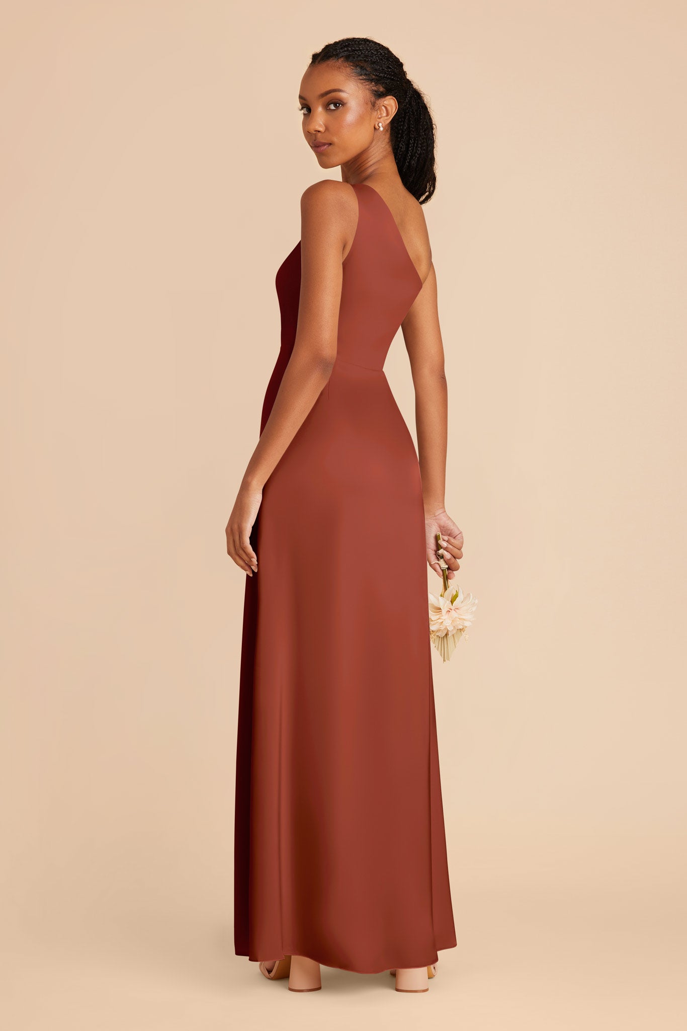 Auburn Kira Matte Satin Dress by Birdy Grey