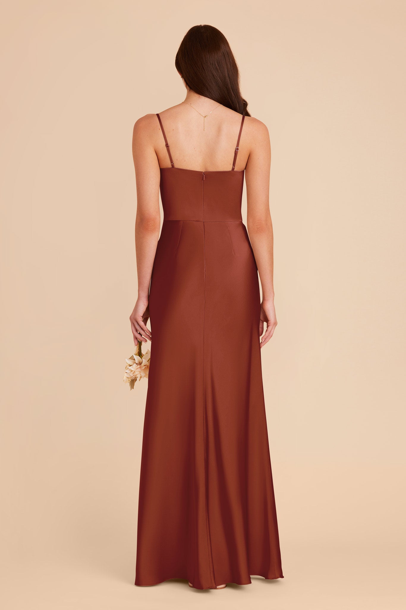 Auburn Mai Matte Satin Dress by Birdy Grey