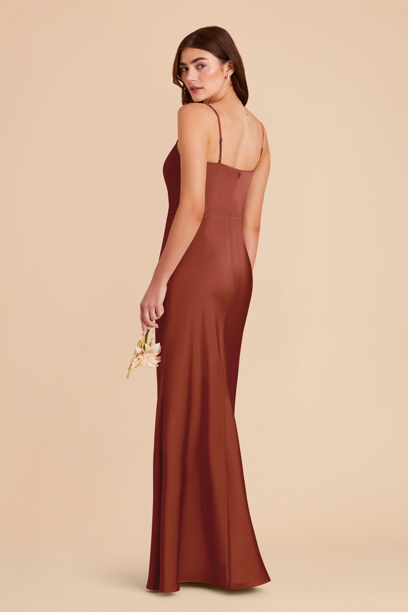 Auburn Mai Matte Satin Dress by Birdy Grey