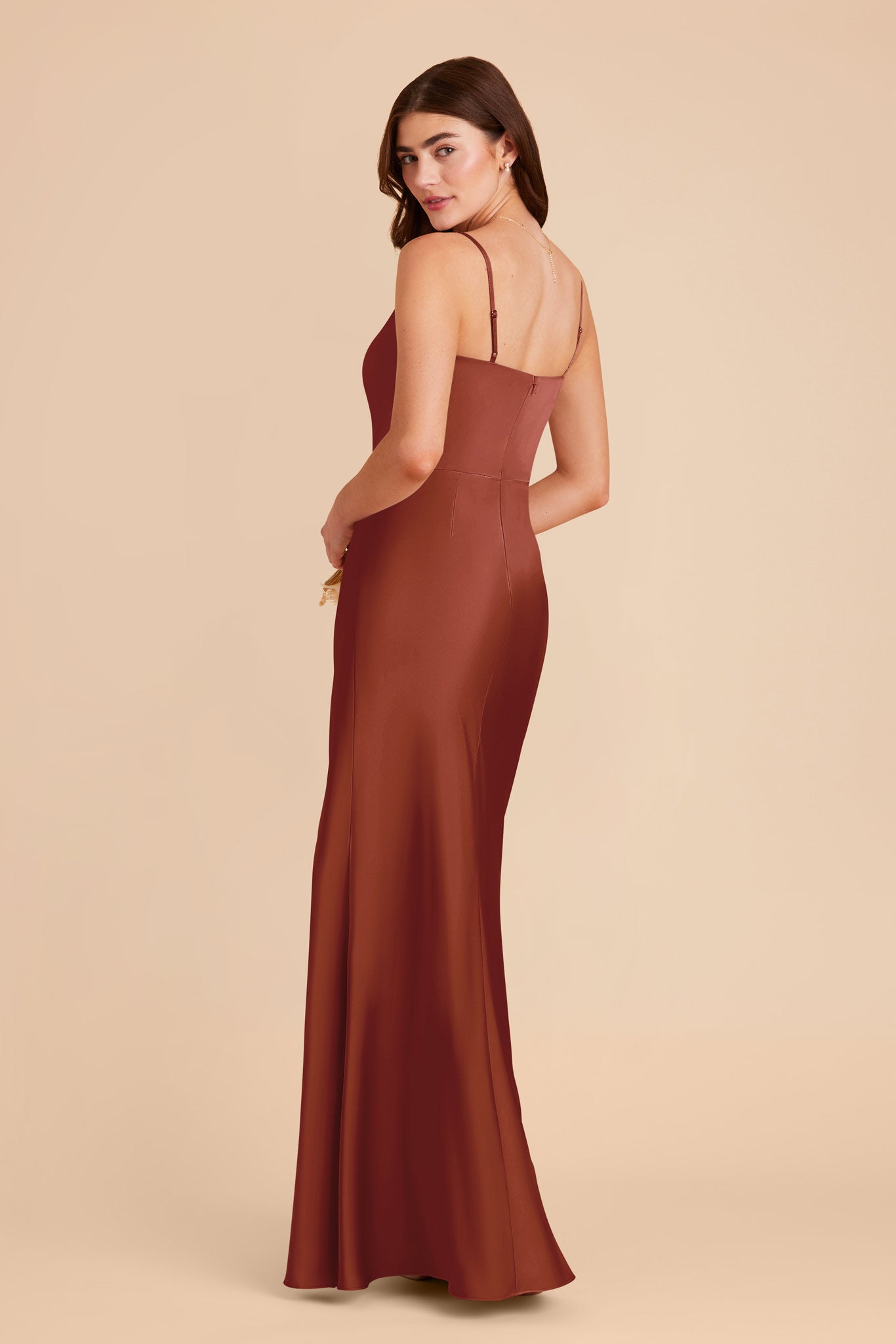 Auburn Mai Matte Satin Dress by Birdy Grey