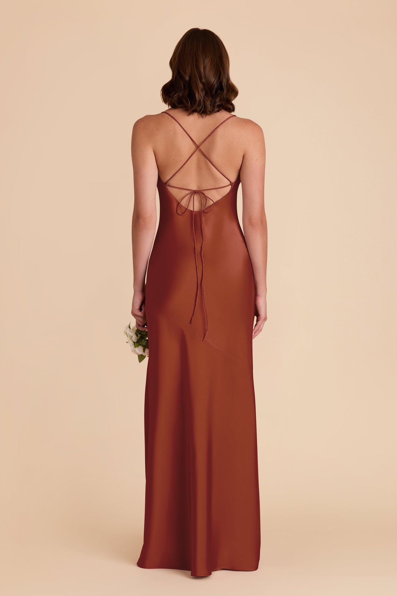 Auburn Olivia Matte Satin Dress by Birdy Grey