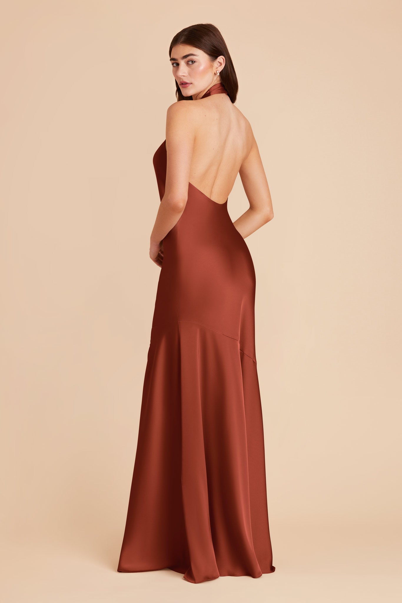 Auburn Stephanie Matte Satin Dress by Birdy Grey