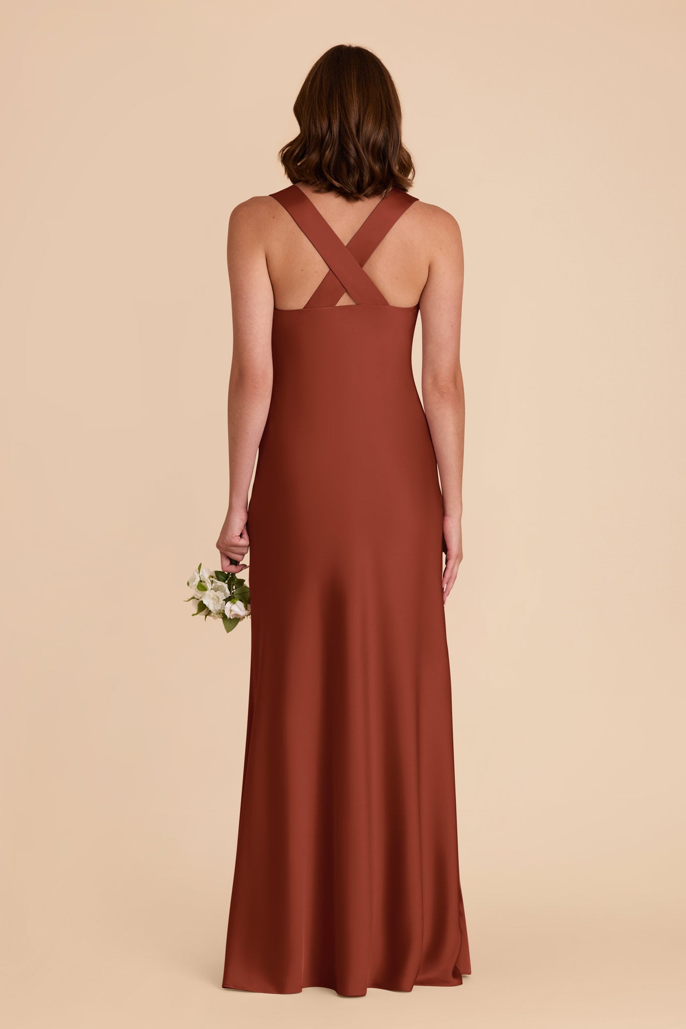 Auburn Veronica Matte Satin Dress by Birdy Grey