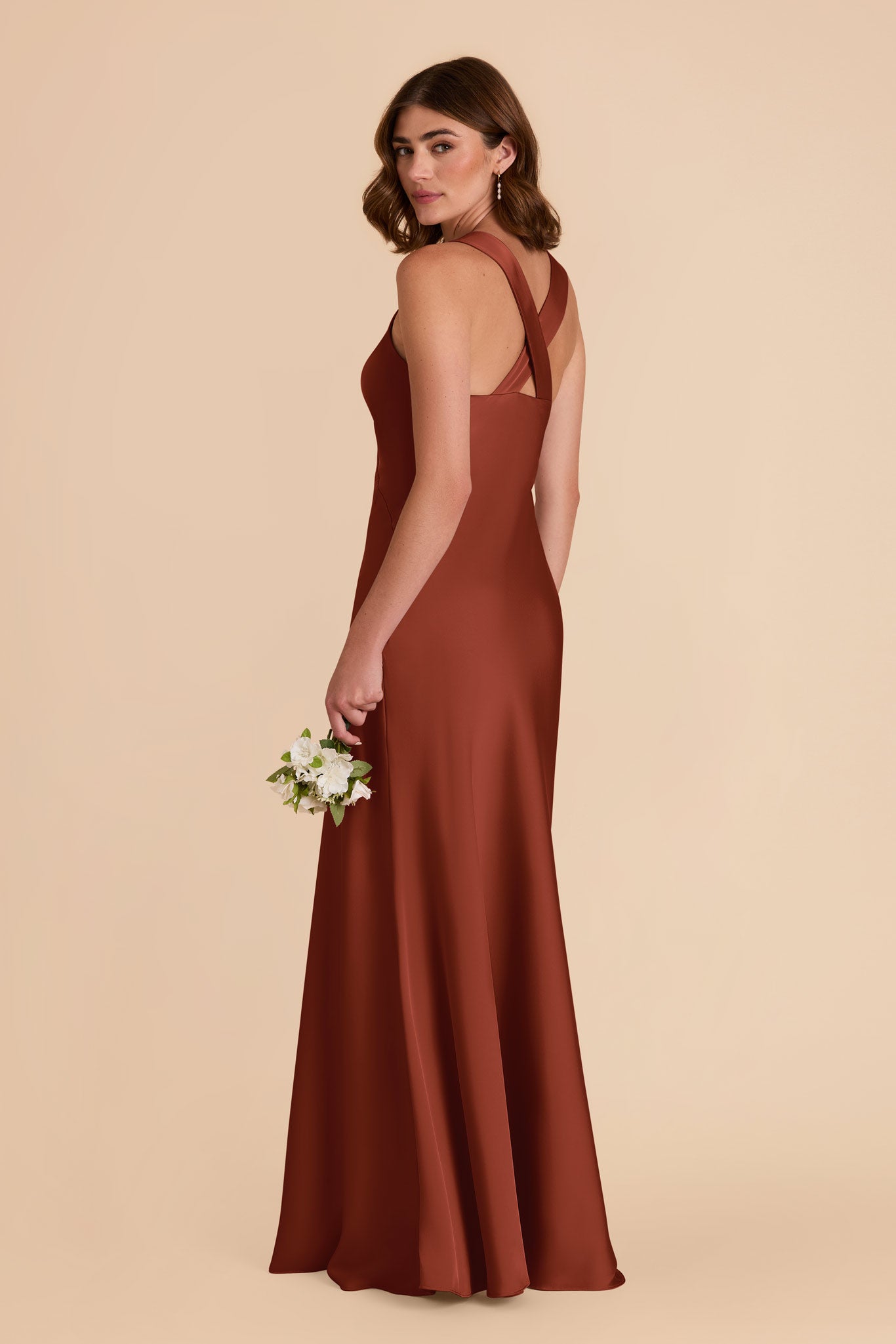 Auburn Veronica Matte Satin Dress by Birdy Grey