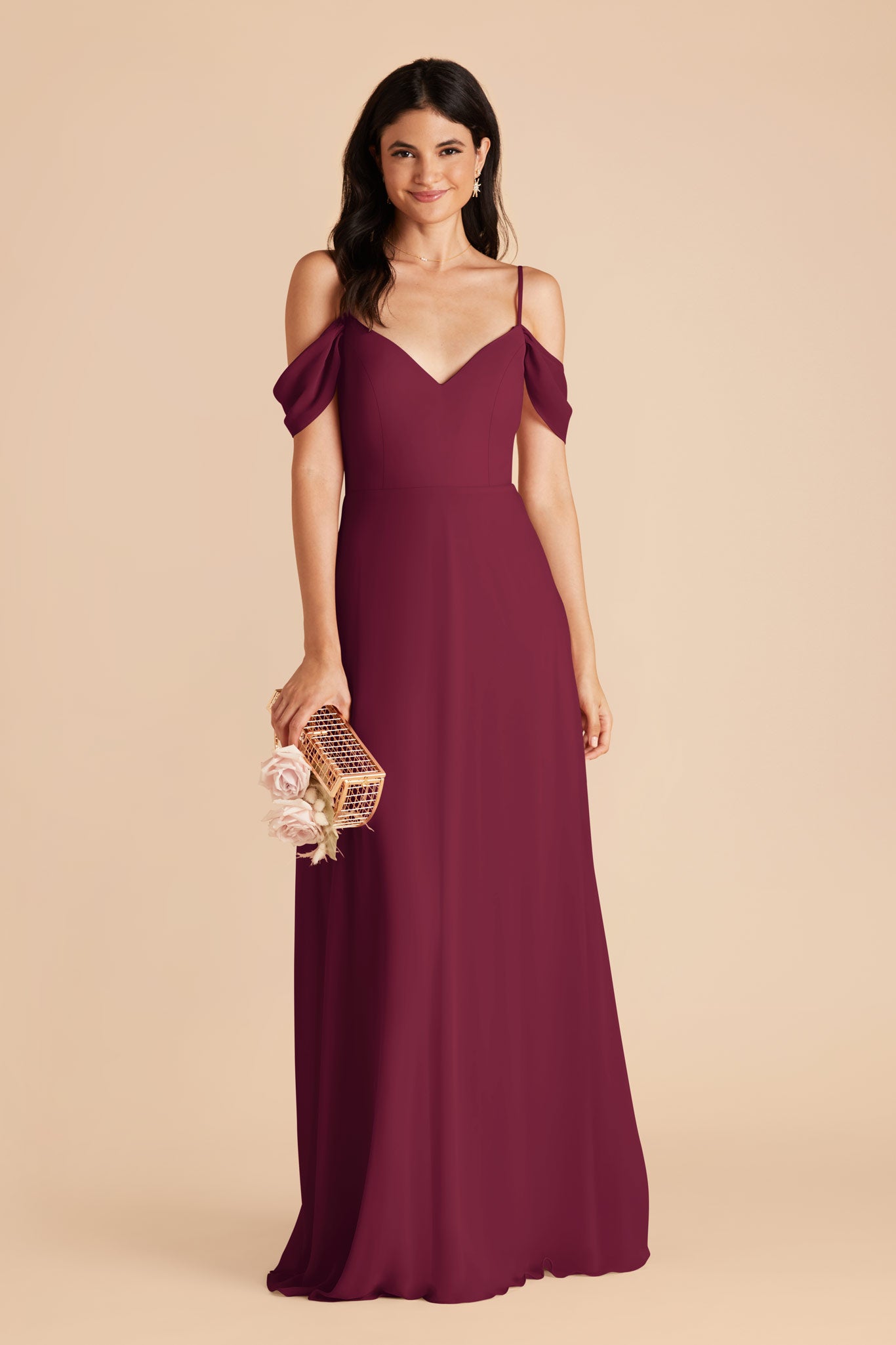 Berry Devin No Slit Dress by Birdy Grey