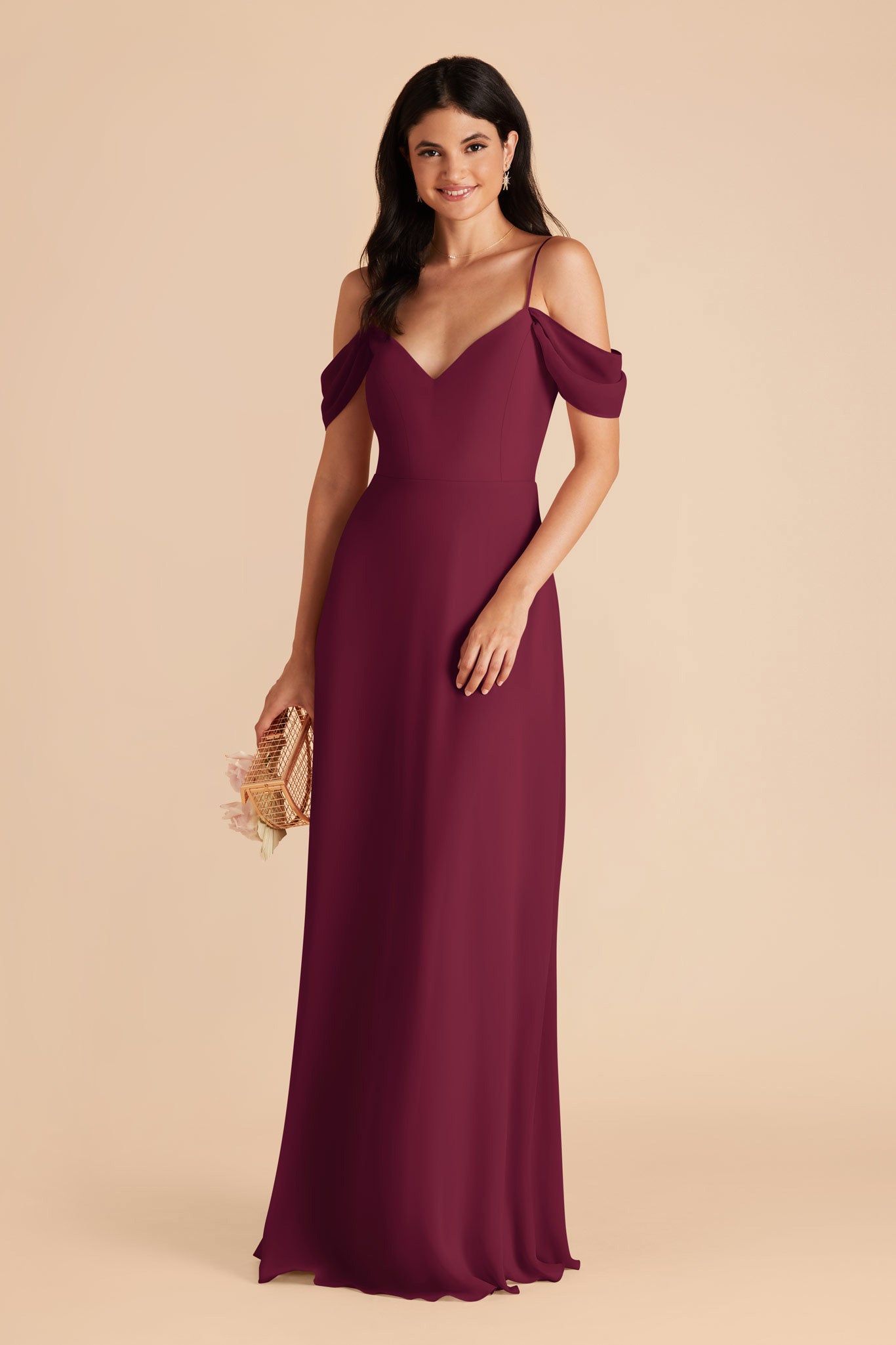 Berry Devin No Slit Dress by Birdy Grey