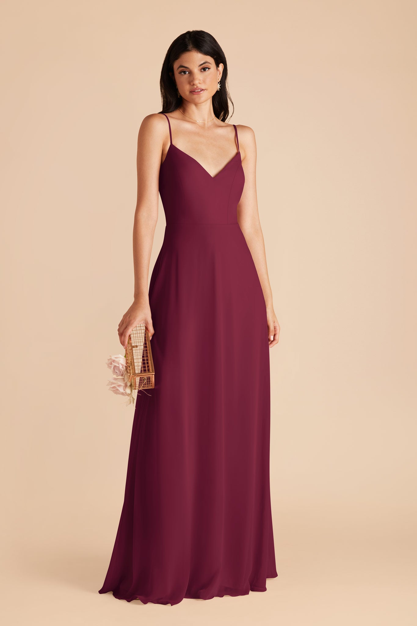 Berry Devin No Slit Dress by Birdy Grey