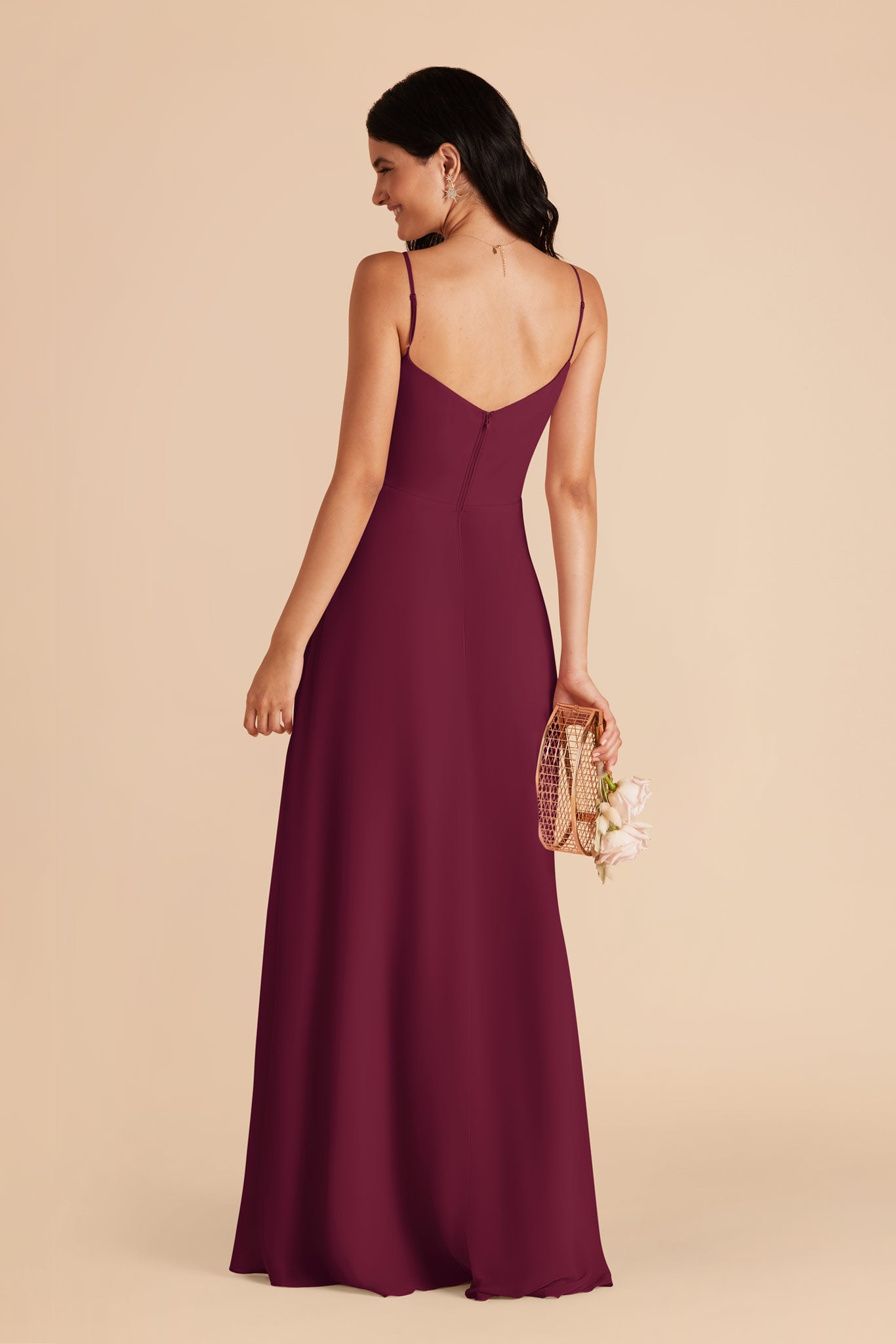 Berry Devin No Slit Dress by Birdy Grey