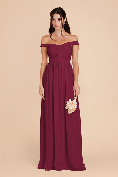 Berry Grace Convertible Chiffon Dress by Birdy Grey