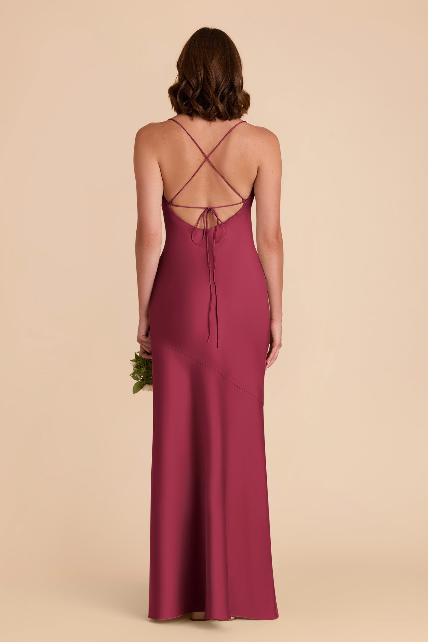 Berry Olivia Matte Satin Dress by Birdy Grey