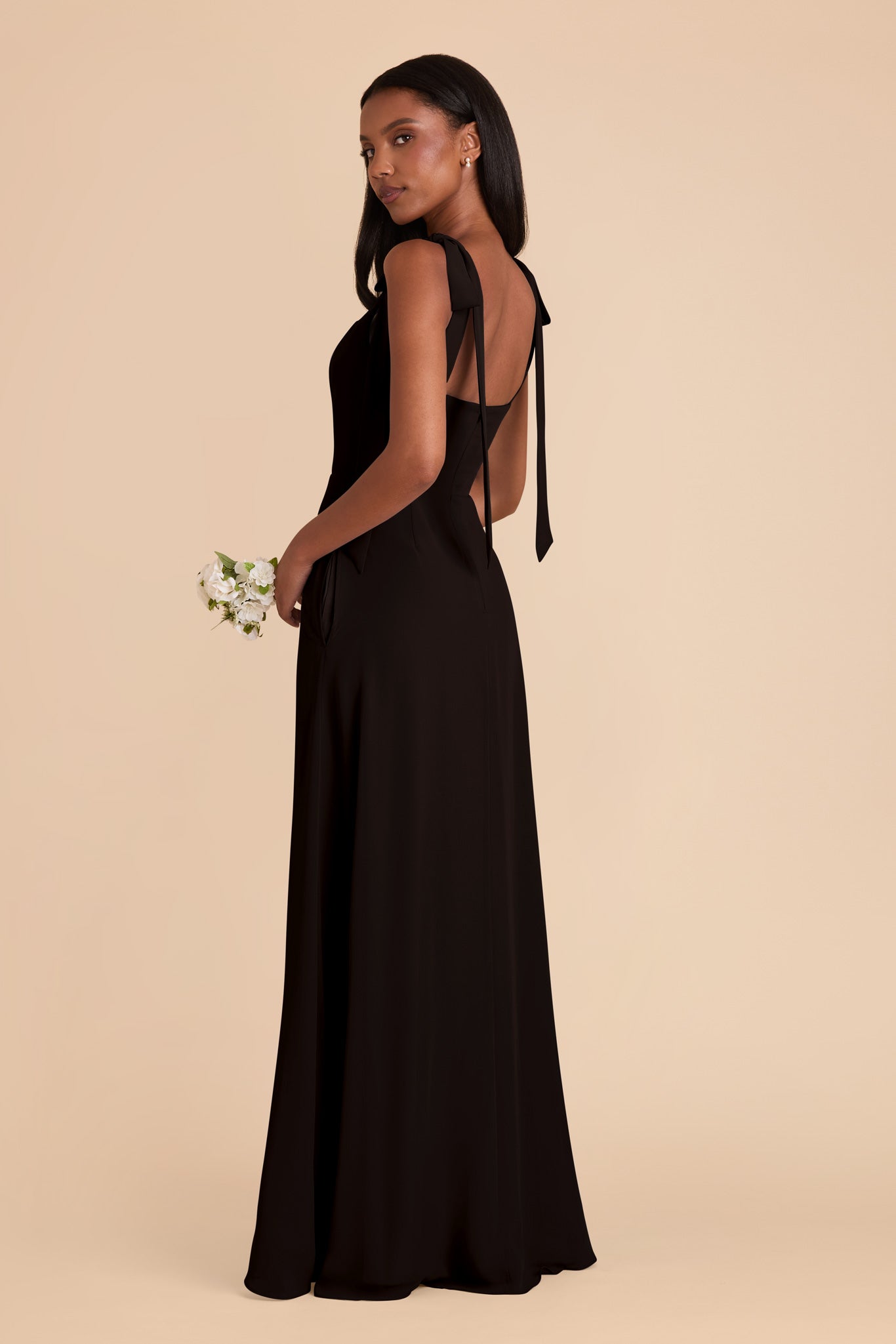 Black Alex Convertible Chiffon Dress by Birdy Grey