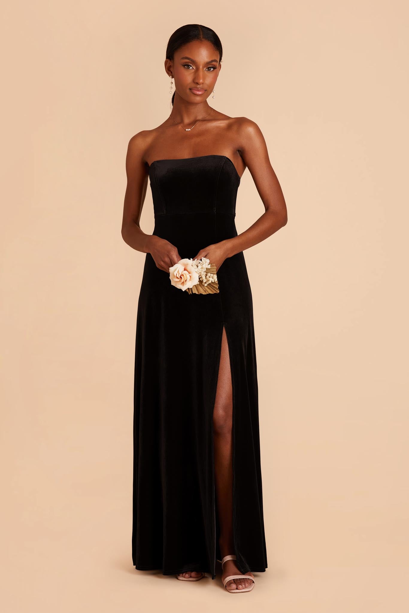 Strapless Velvet Dress