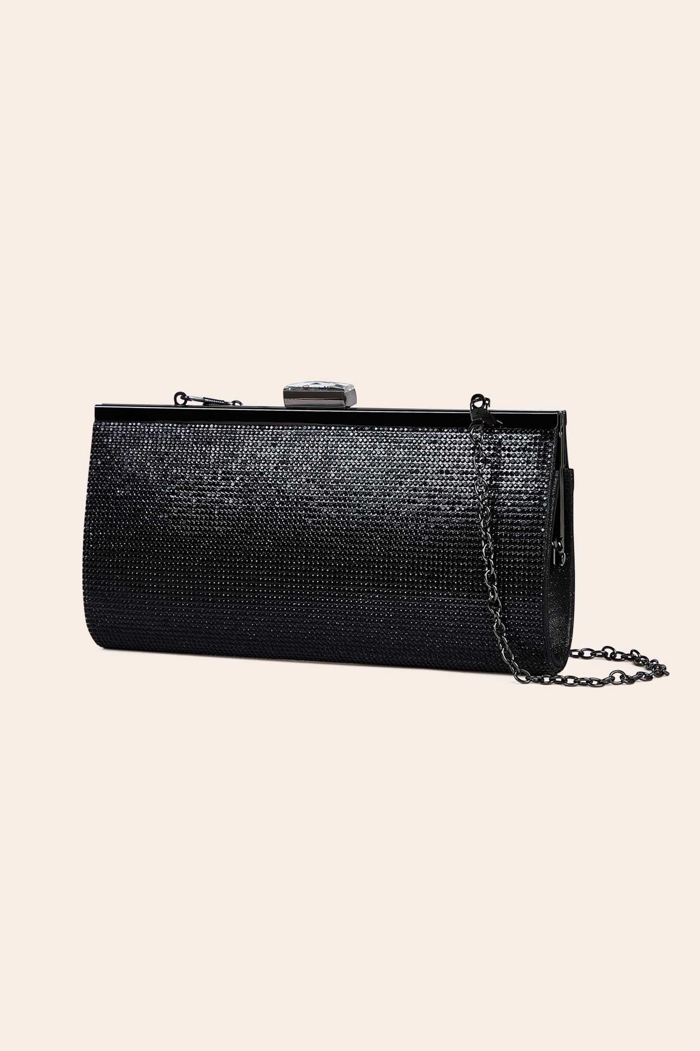 Black Campbell Beaded Clutch by Birdy Grey