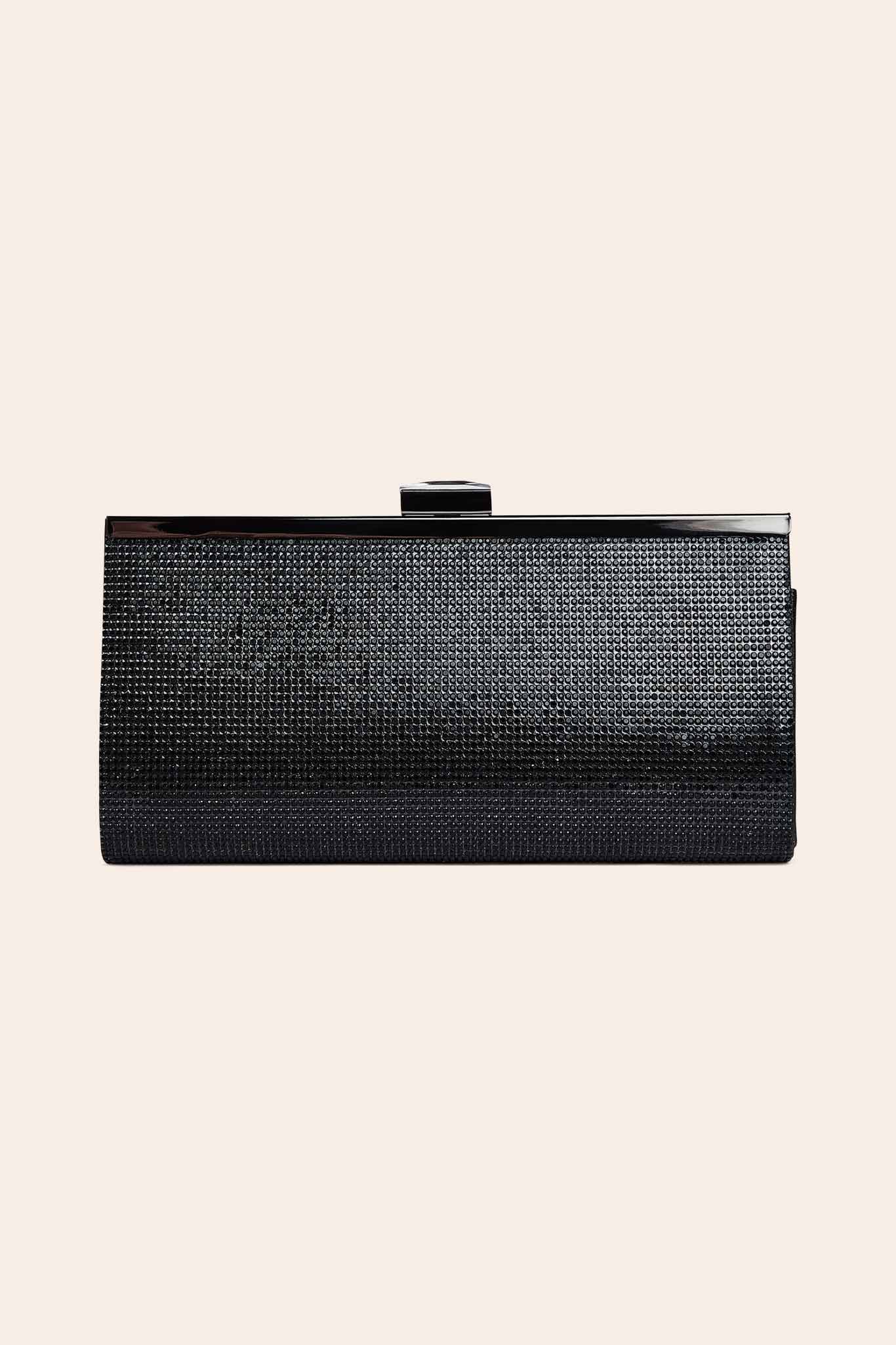 Black Campbell Beaded Clutch by Birdy Grey