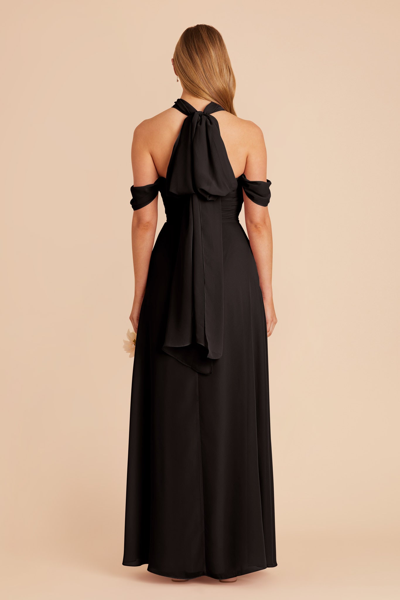 Black Cara Chiffon Dress by Birdy Grey