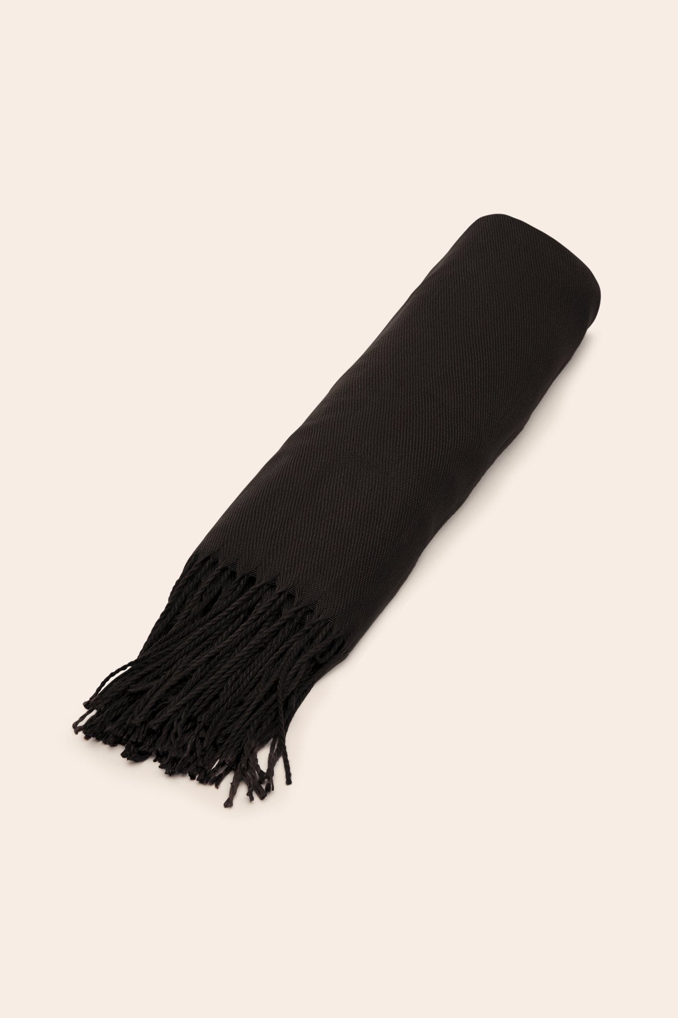 Shawl With Fringe in Black by Birdy Grey