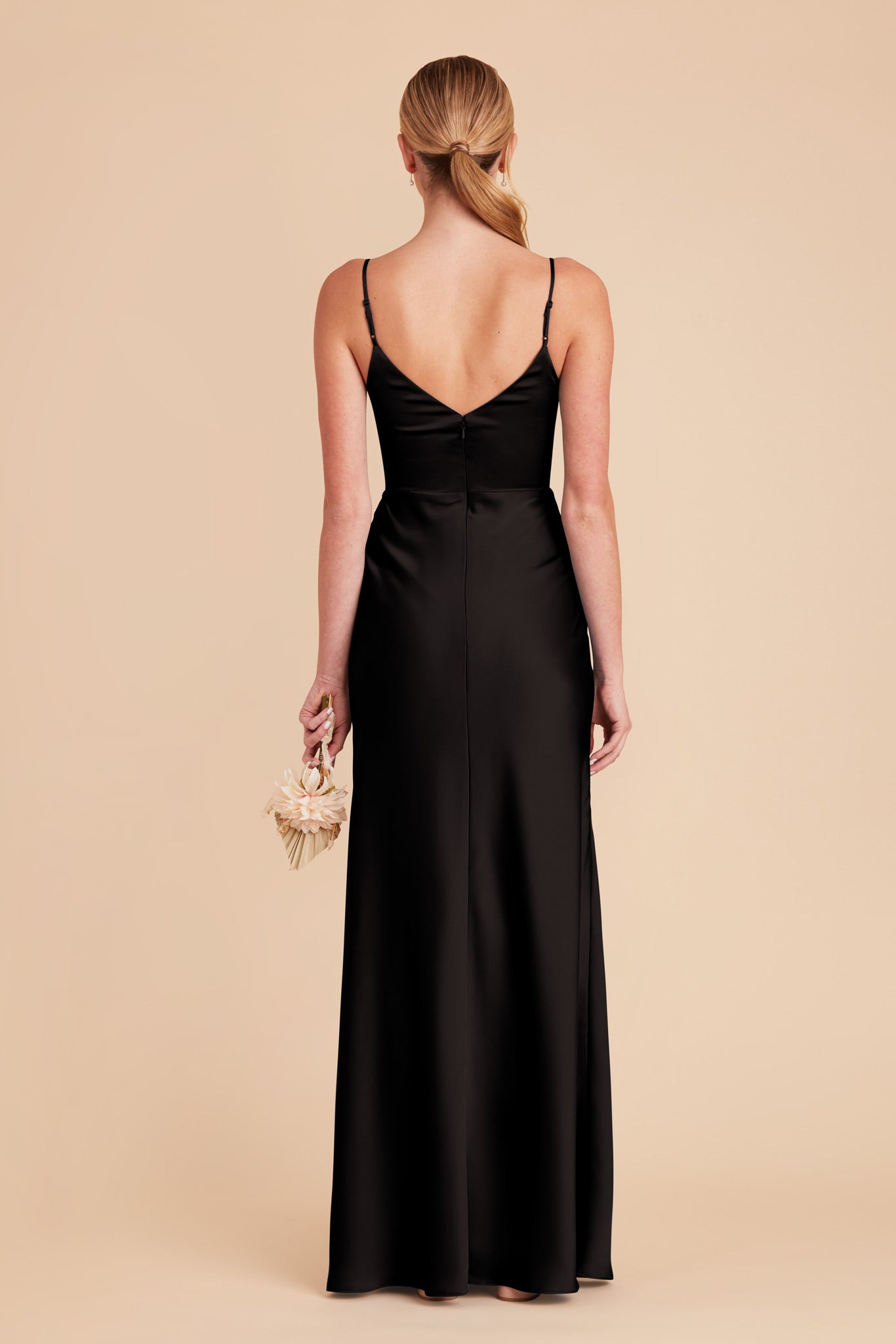 Black Jay Matte Satin Dress by Birdy Grey