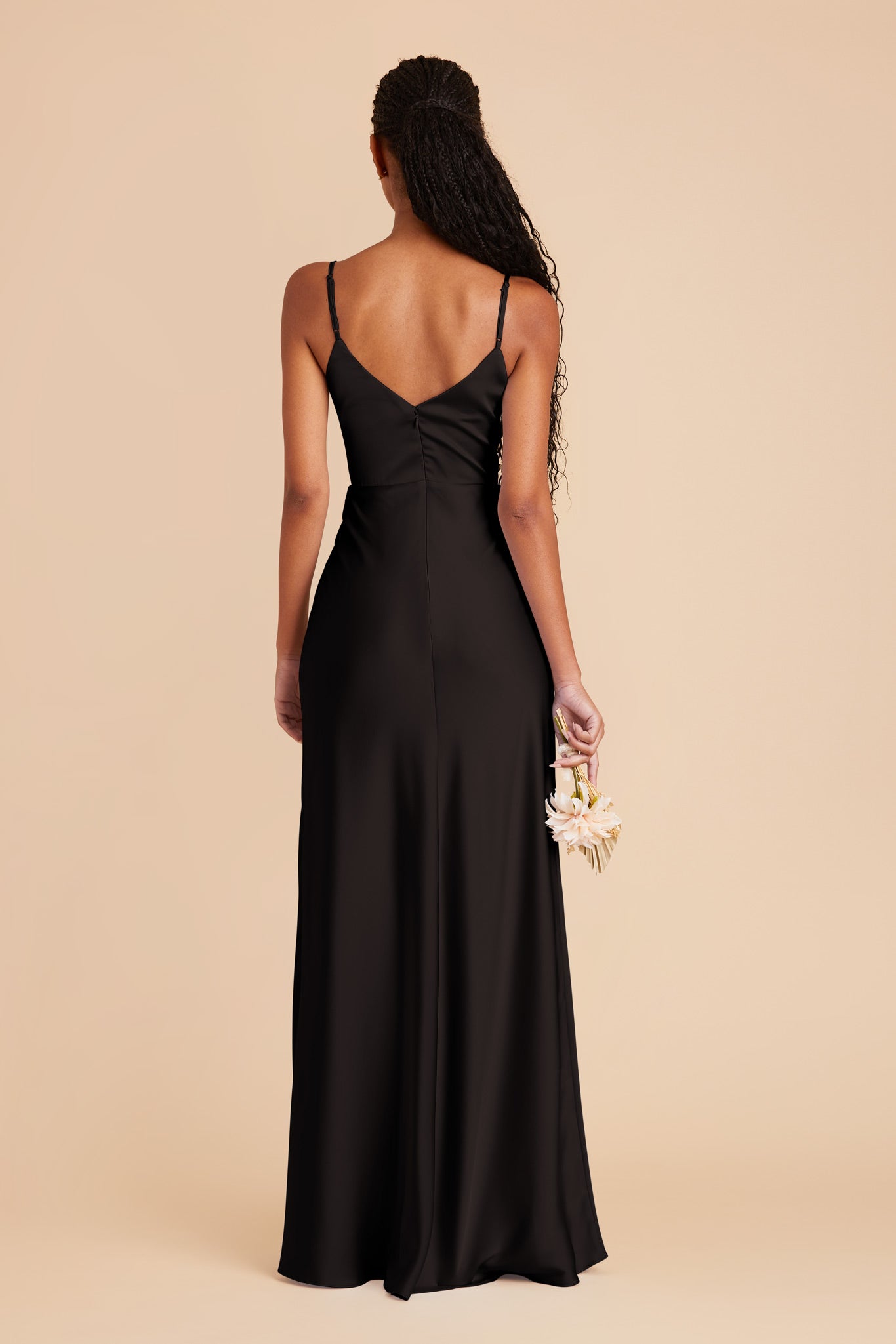 Black Jay Matte Satin Dress by Birdy Grey