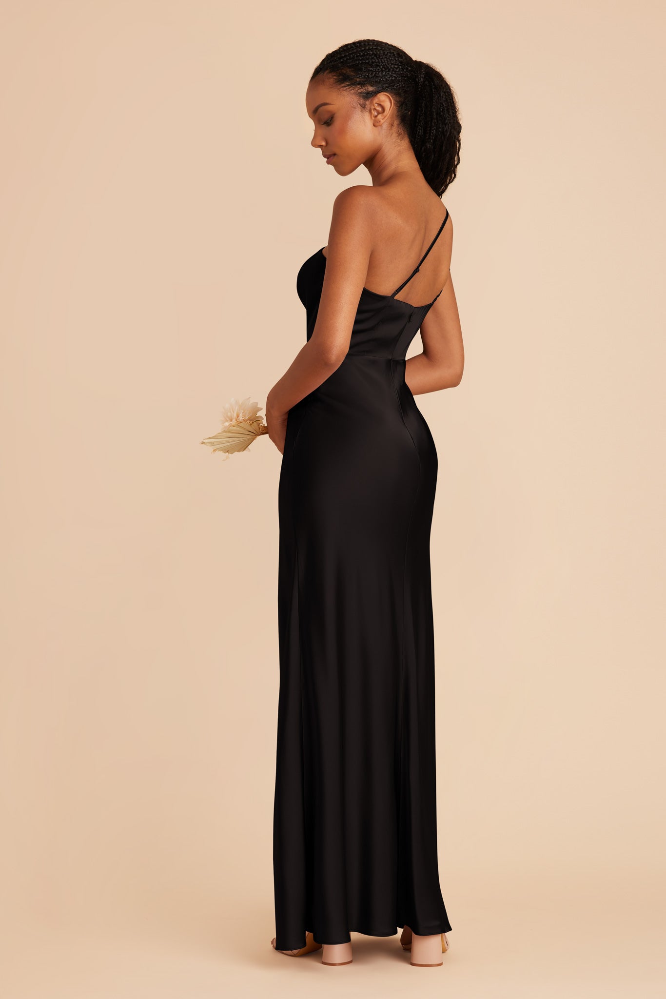 Black Kensie Matte Satin Dress by Birdy Grey