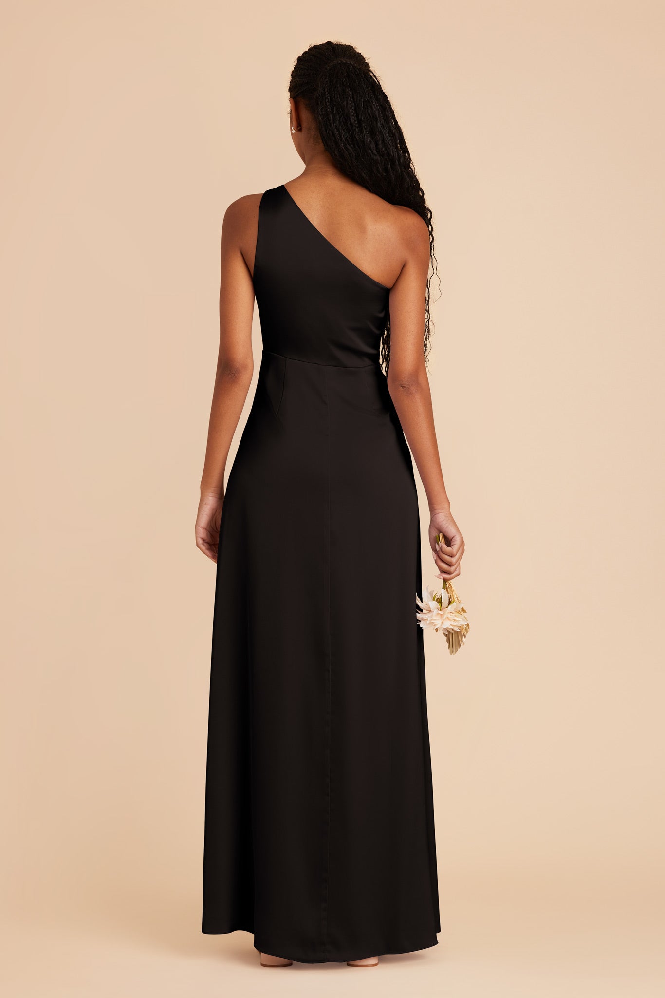 Black Kira Matte Satin Dress by Birdy Grey