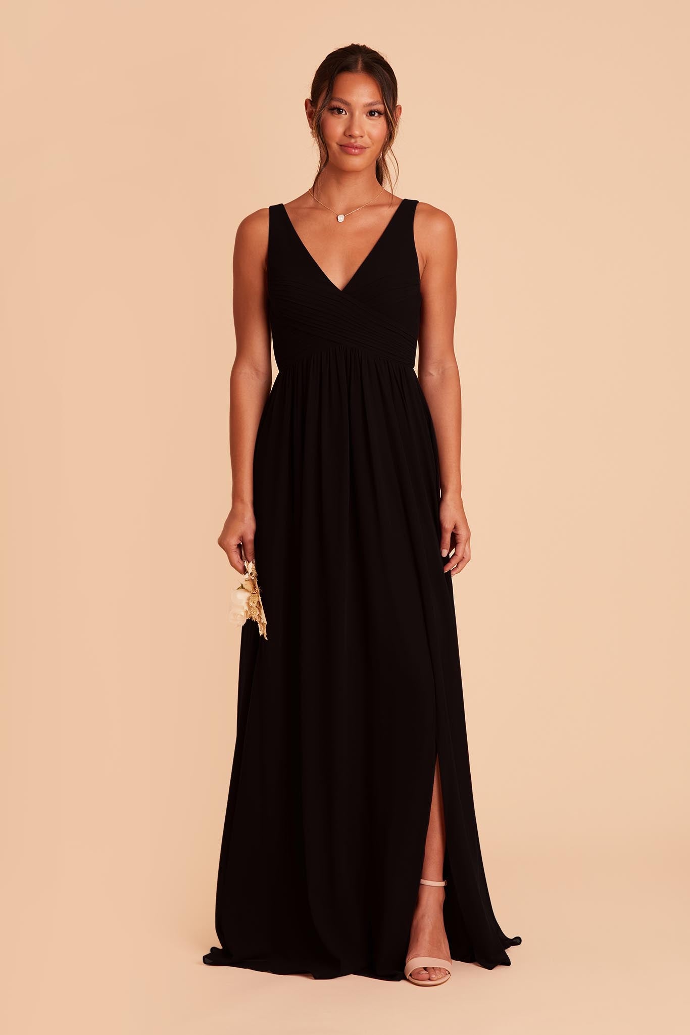 Black Laurie Empire Dress by Birdy Grey