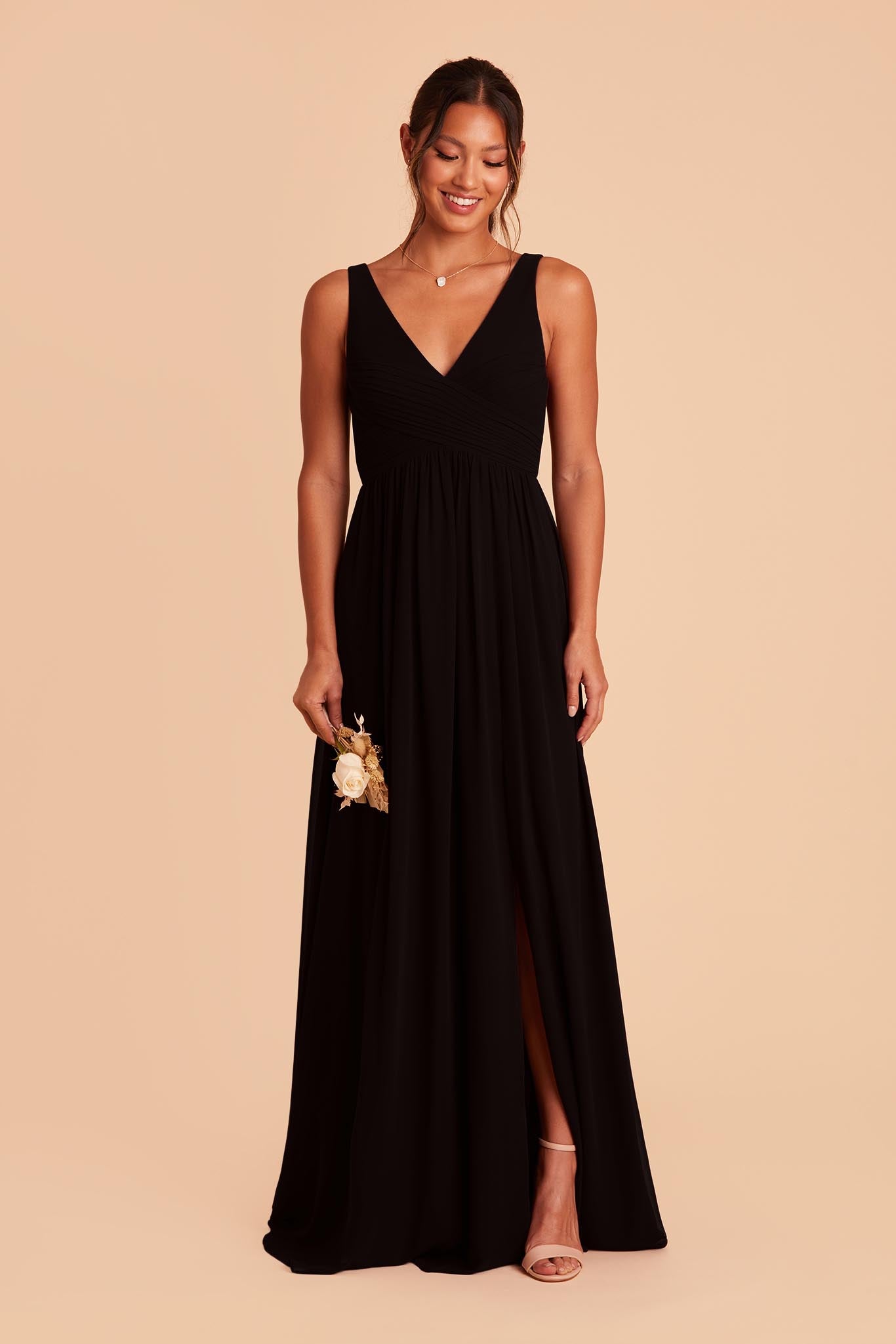 Black Laurie Empire Dress by Birdy Grey