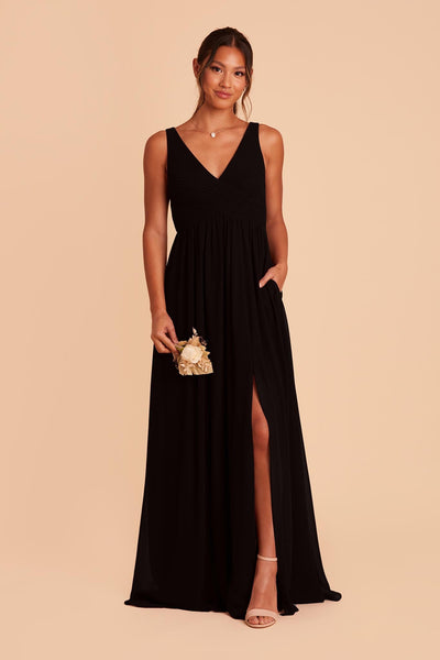 Black Laurie Empire Dress by Birdy Grey