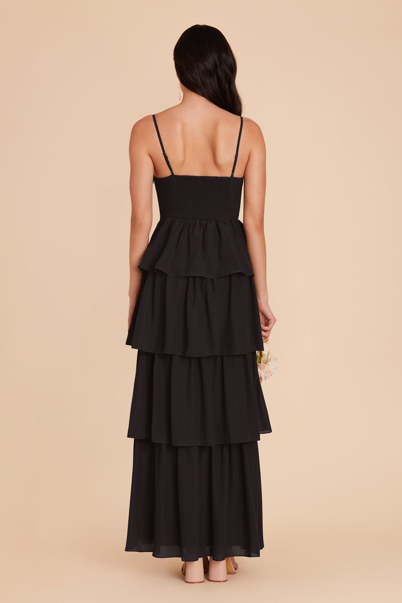 Black Lola Chiffon Dress by Birdy Grey