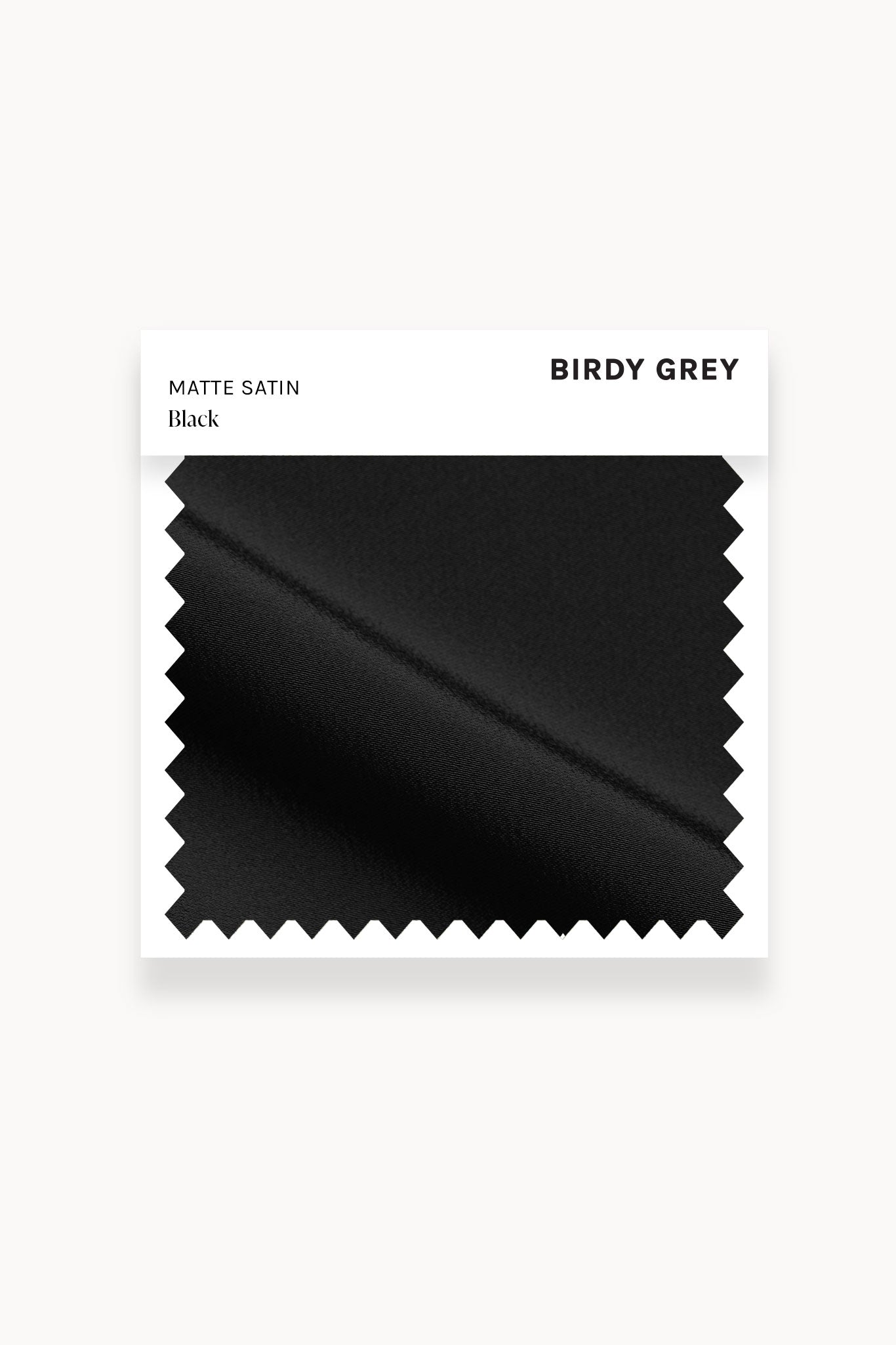 Black Matte Satin Swatch by Birdy Grey