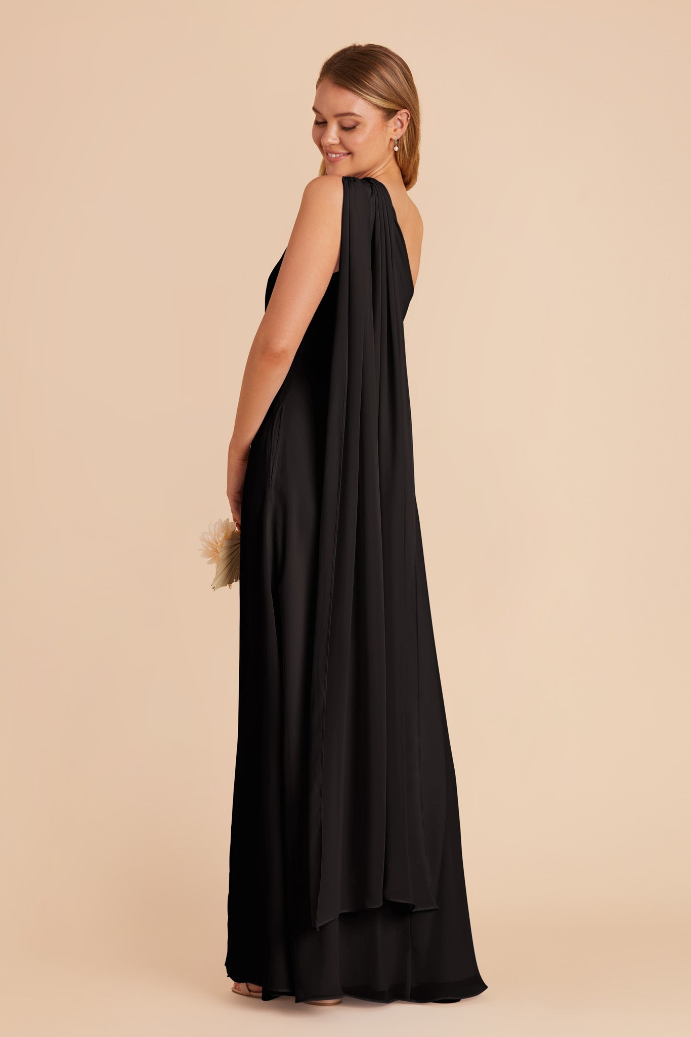 Black Melissa Chiffon Dress by Birdy Grey