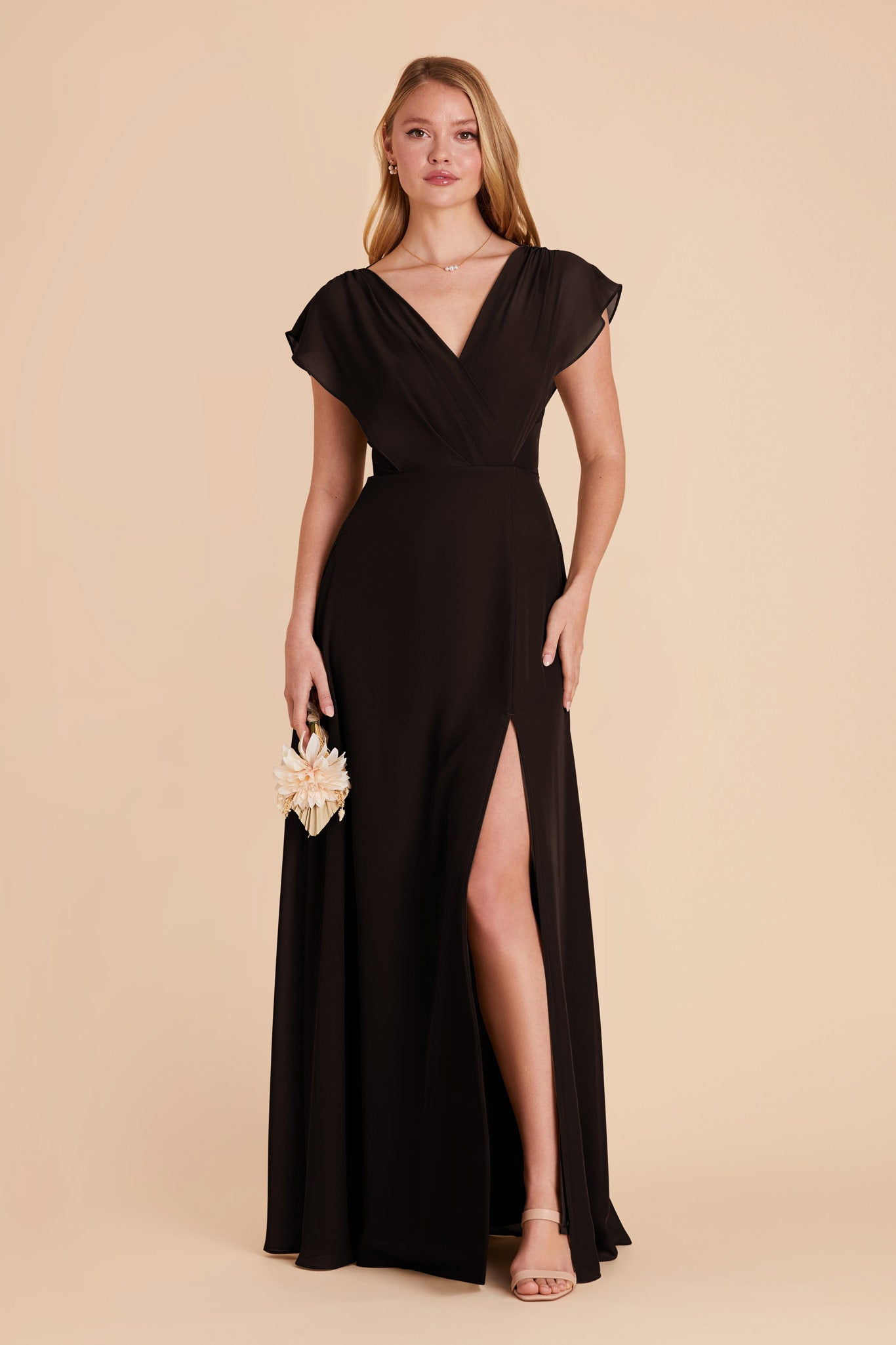 Black wrap best sale bridesmaid dresses