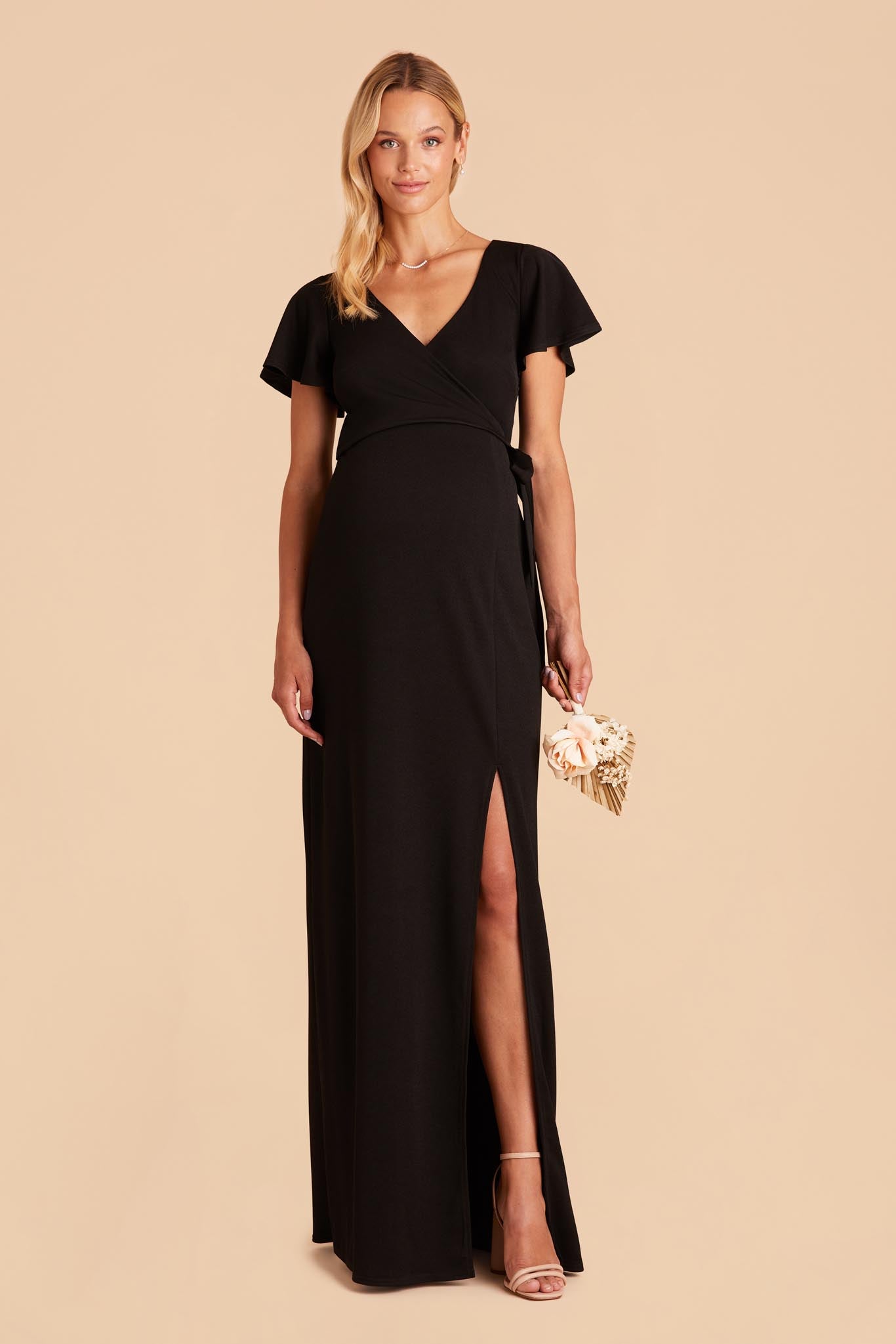 Black Yolanda Crepe Dress by Birdy Grey