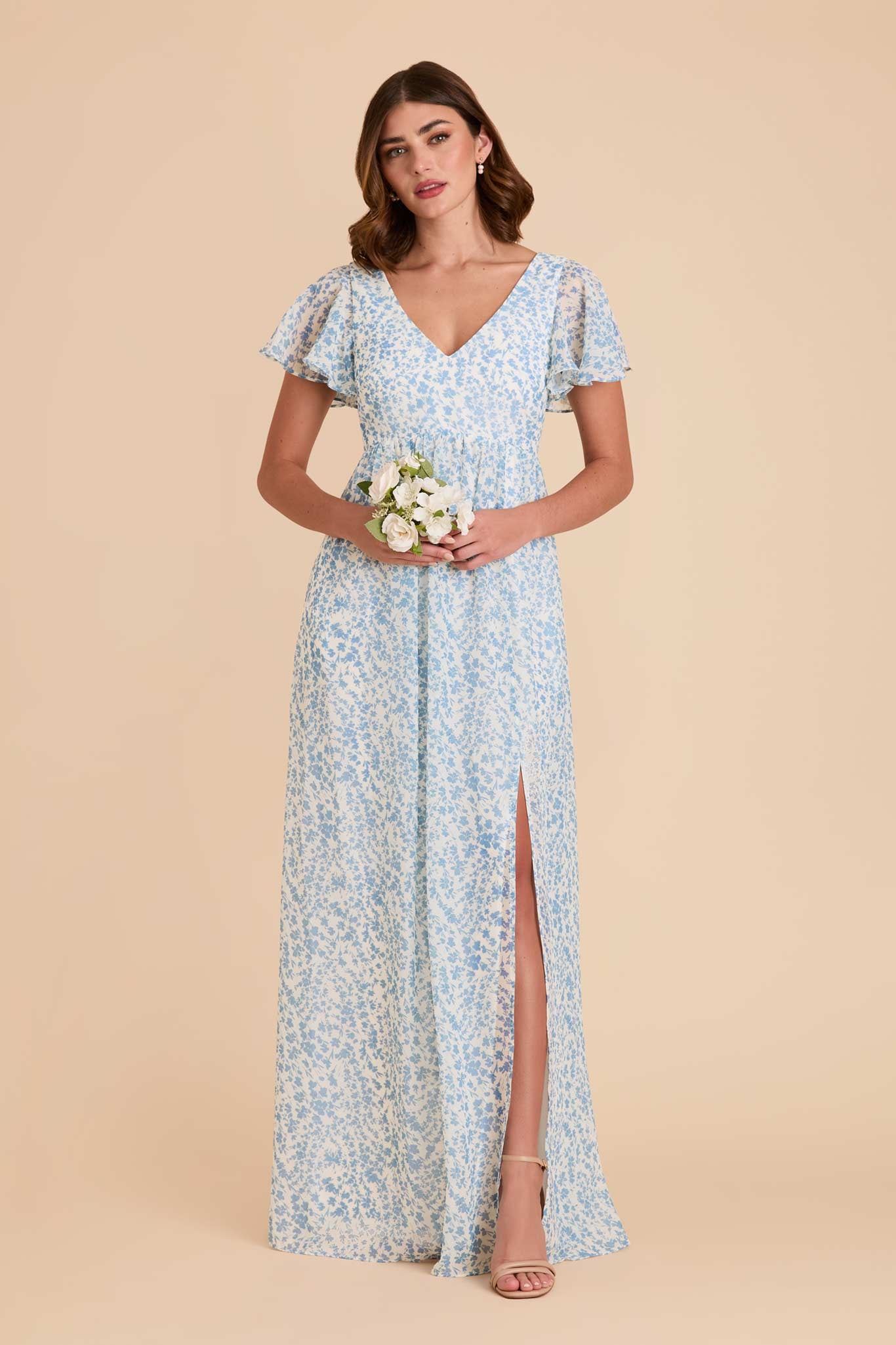 Blue Dreamy Ditsy Hannah Empire Dress by Birdy Grey