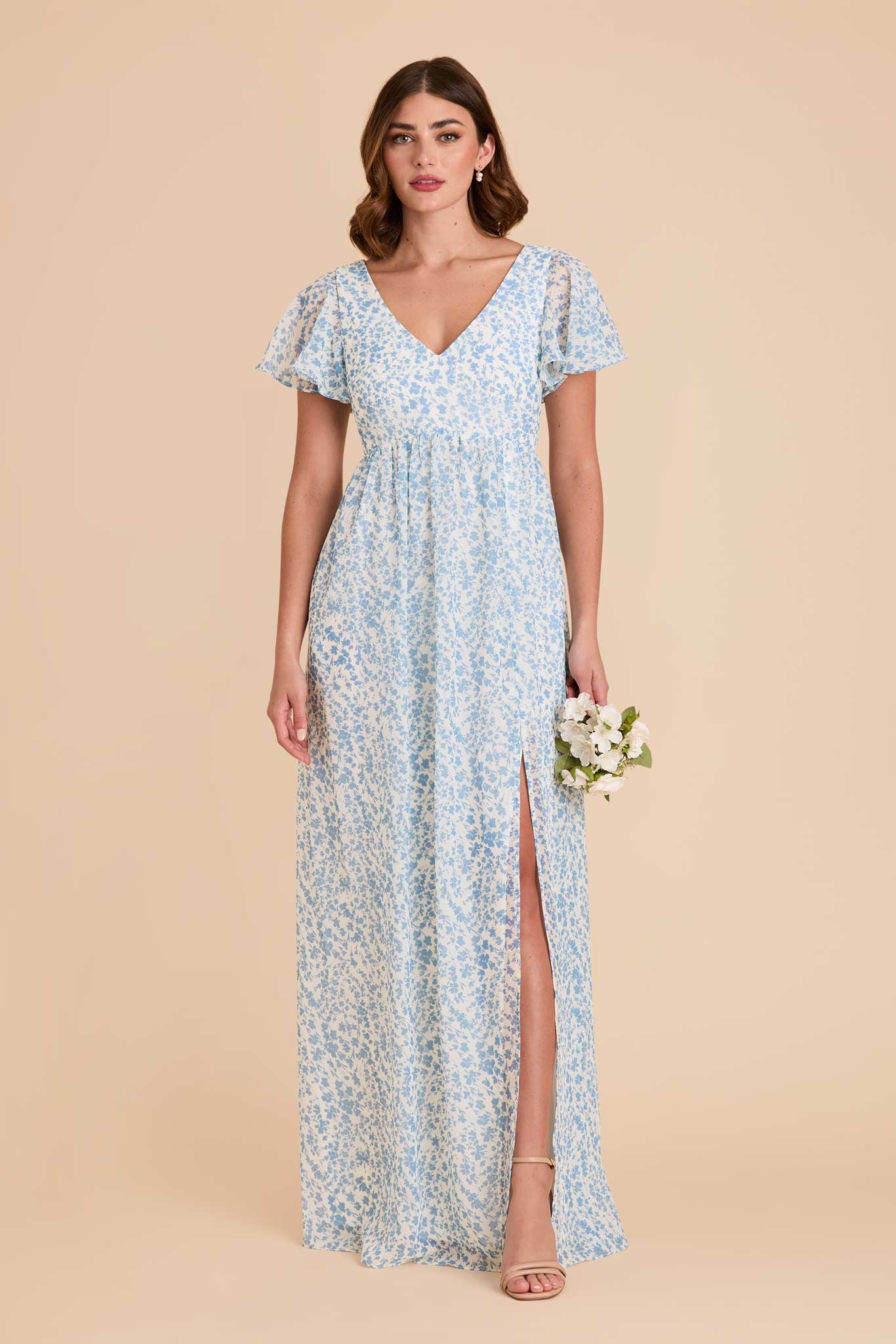 Blue Dreamy Ditsy Hannah Empire Dress by Birdy Grey