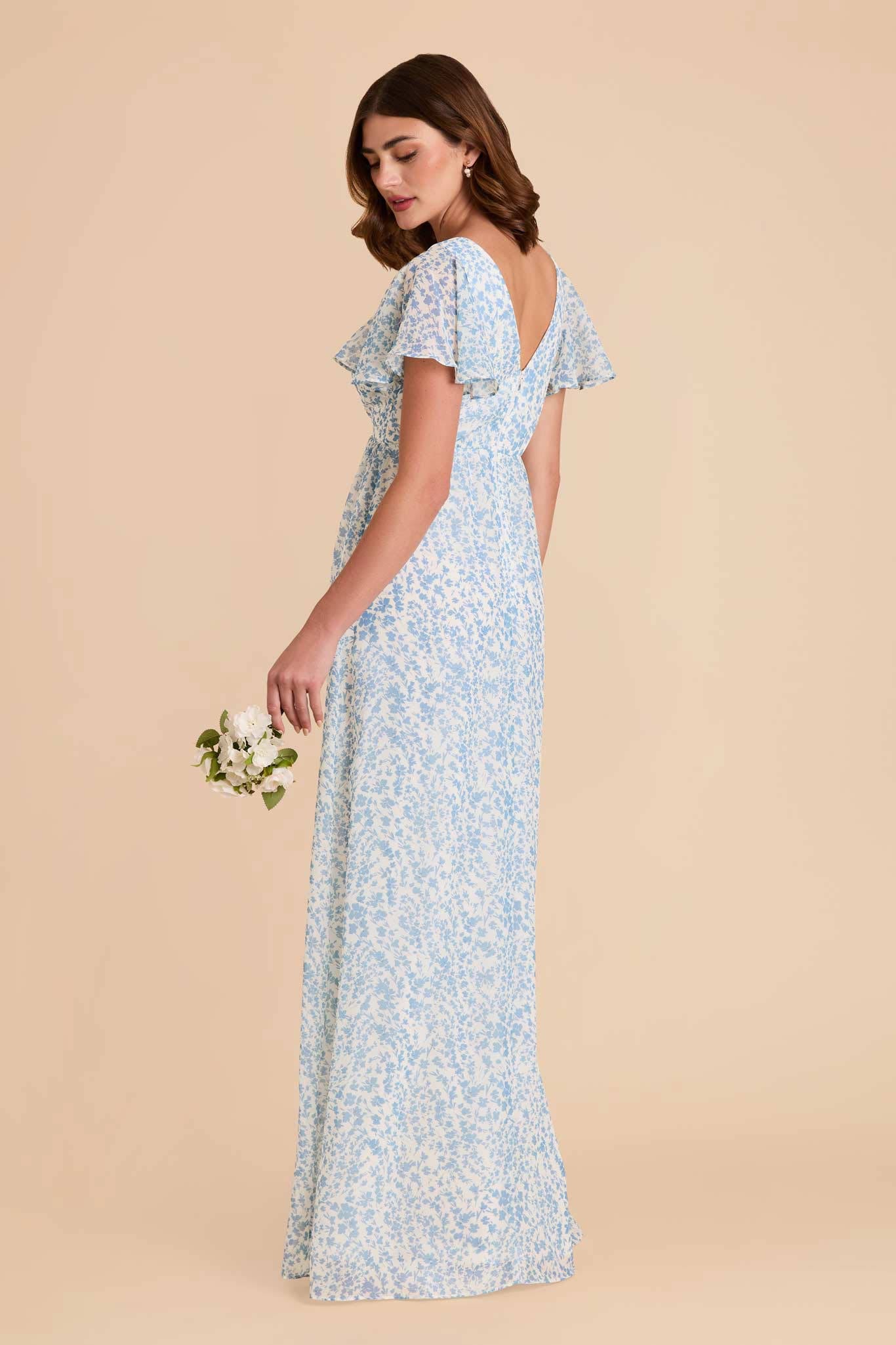 Blue Dreamy Ditsy Hannah Empire Dress by Birdy Grey