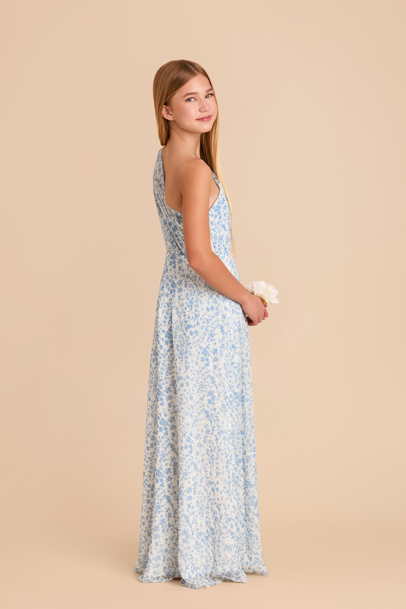 Kiara Junior Chiffon Dress - Blue Dreamy Ditsy by Birdy Grey