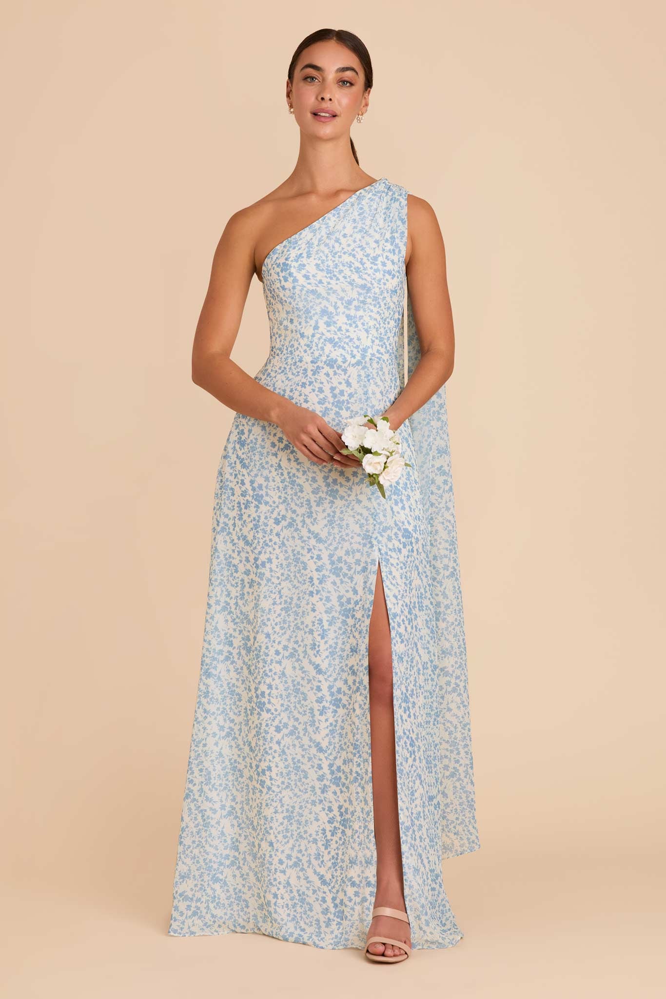 Blue Dreamy Ditsy Melissa Chiffon Dress by Birdy Grey