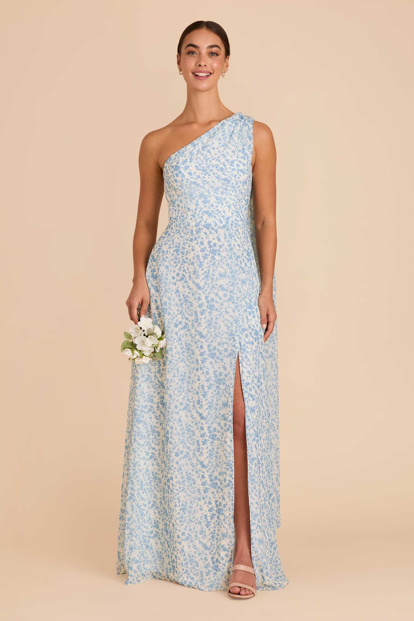 Blue Dreamy Ditsy Melissa Chiffon Dress by Birdy Grey