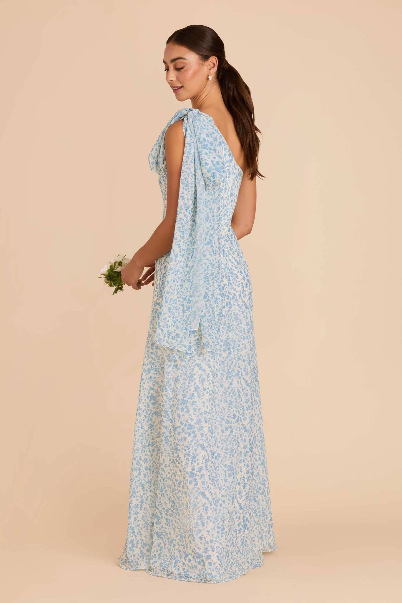 Blue Dreamy Ditsy Melissa Chiffon Dress by Birdy Grey