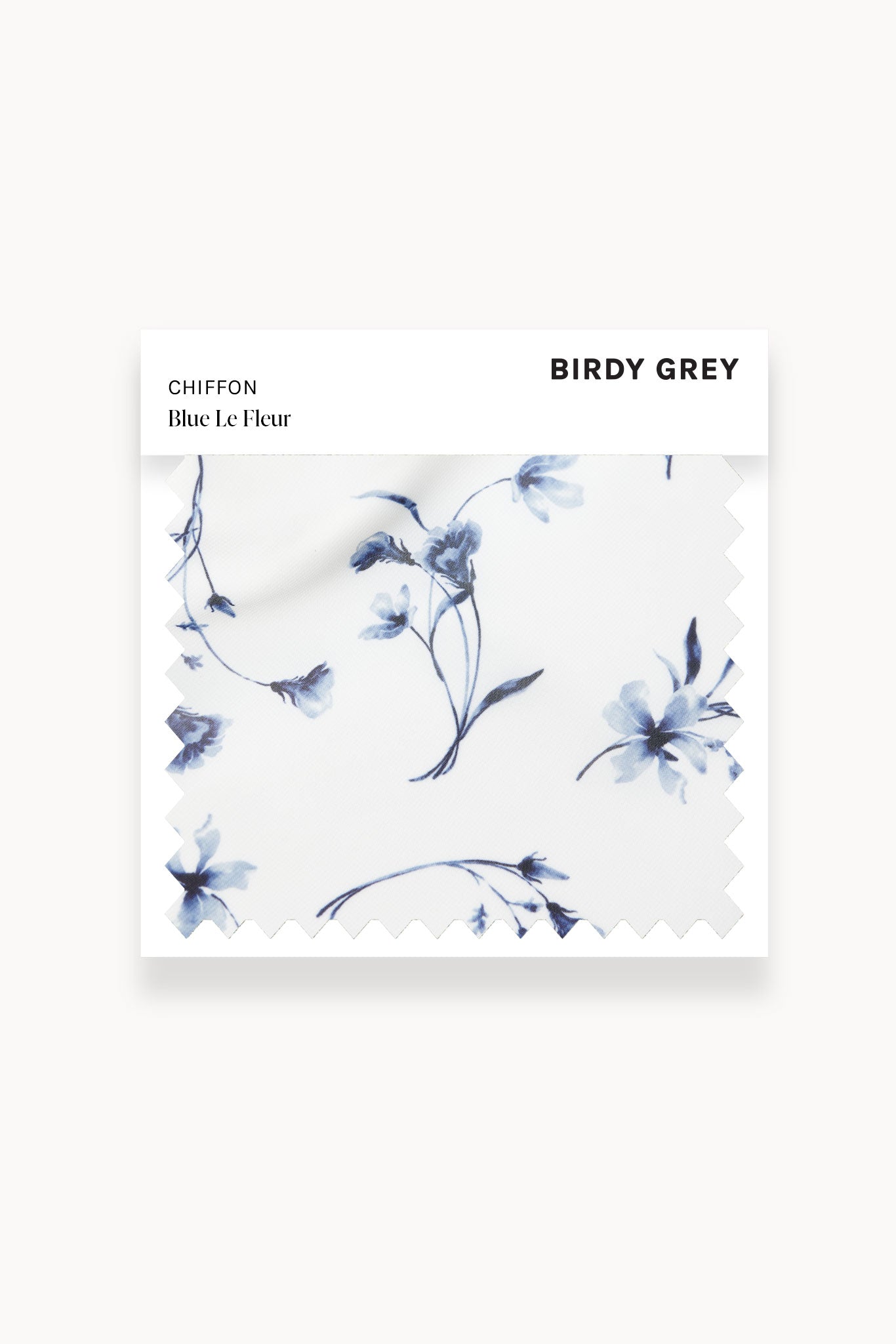 Blue Le Fleur Chiffon Swatch by Birdy Grey