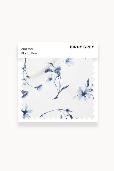 Blue Le Fleur Chiffon Swatch by Birdy Grey