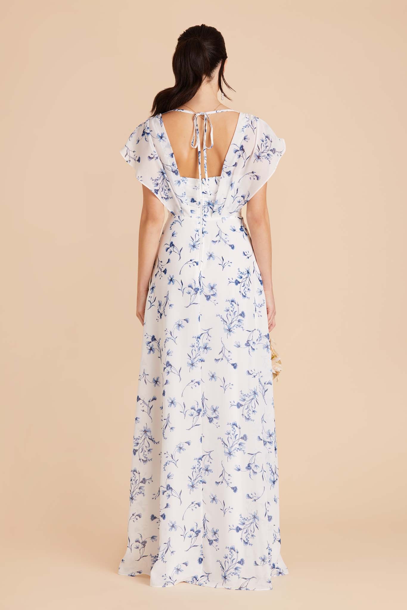  Blue Le Fleur Violet Chiffon Dress by Birdy Grey